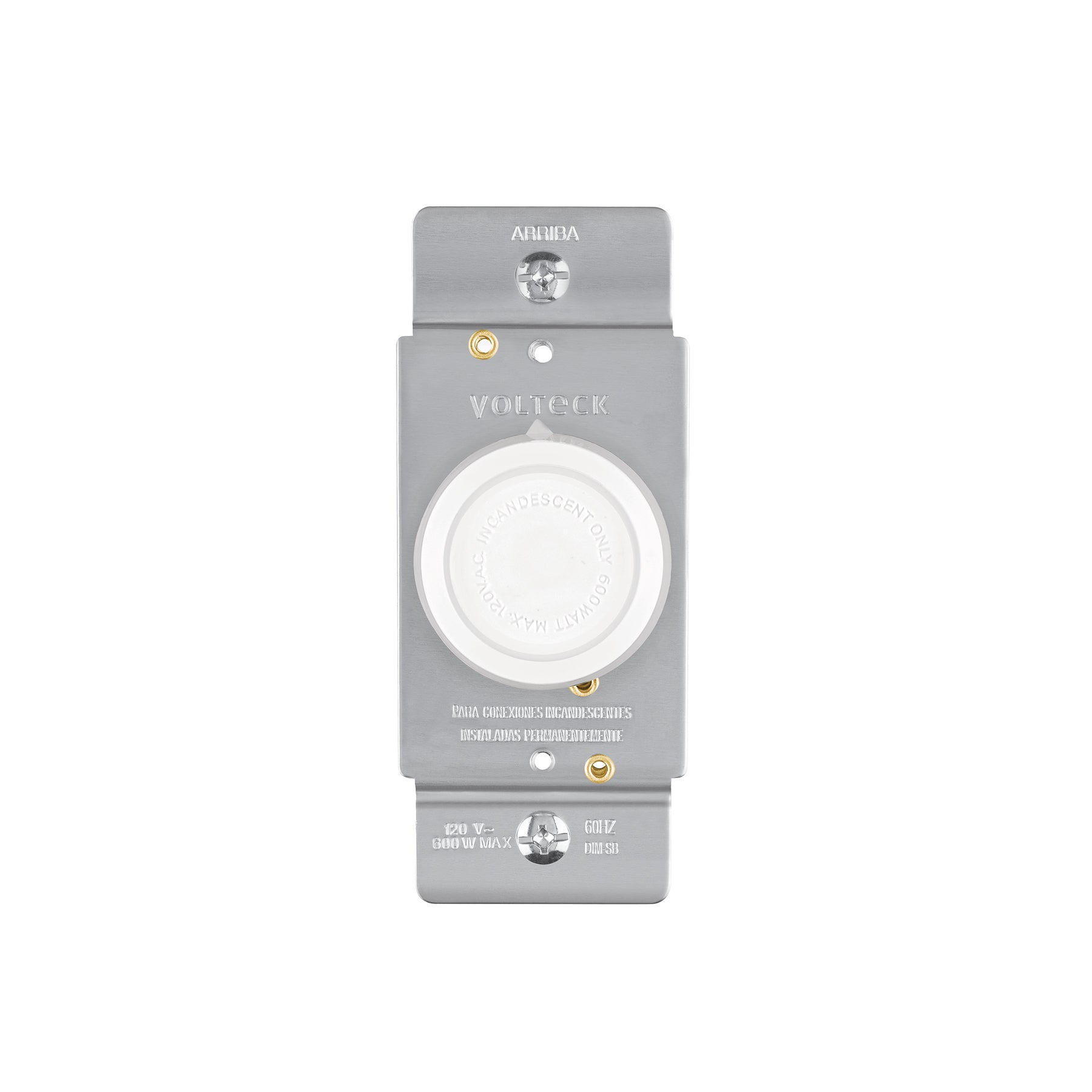 Atenuador de luz giratorio, Standard, blanco, Volteck, DIM-SB, 47723