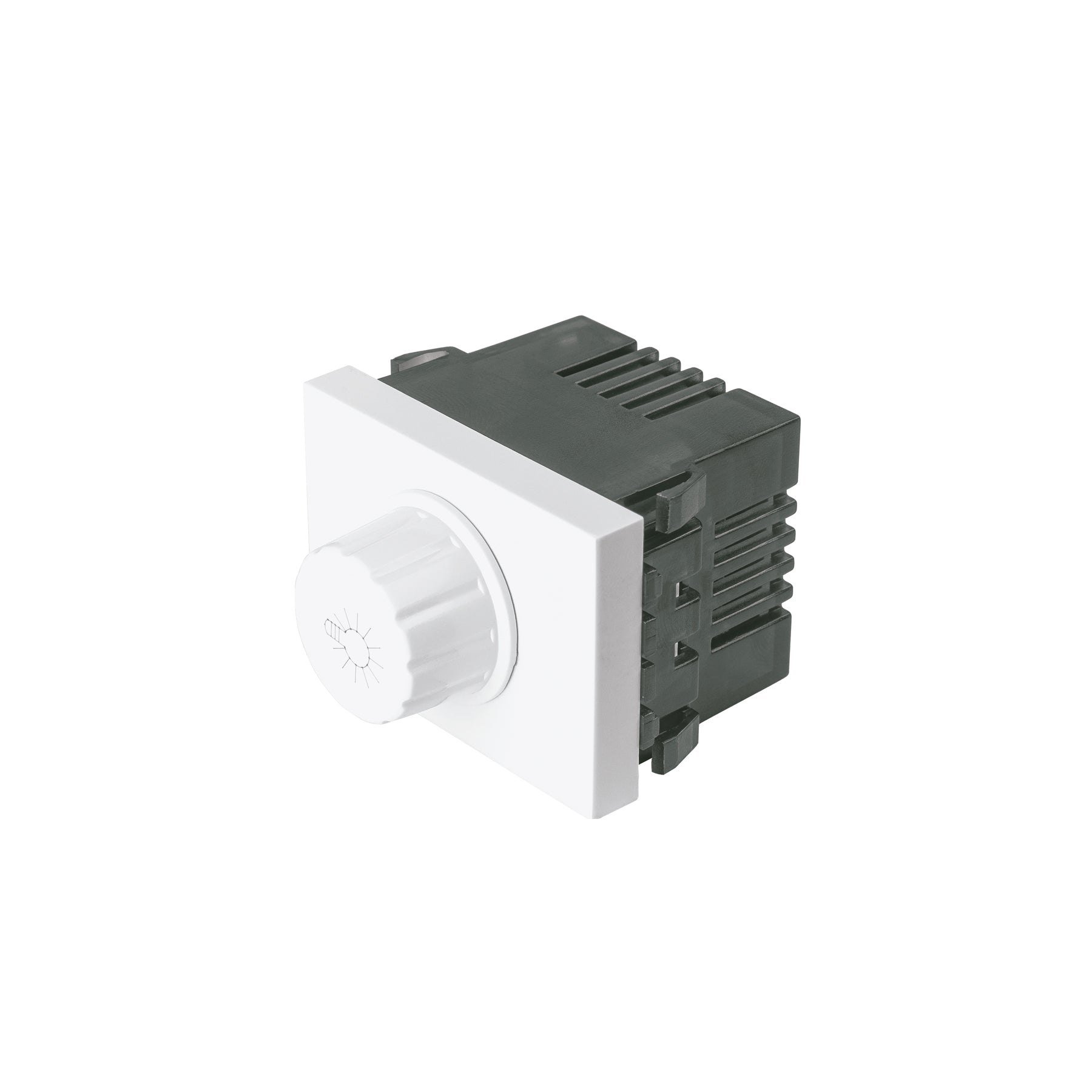 Dimmer giratorio, 1.5 módulos, línea Española, color blanco, Volteck, DIM15-EB, 47054