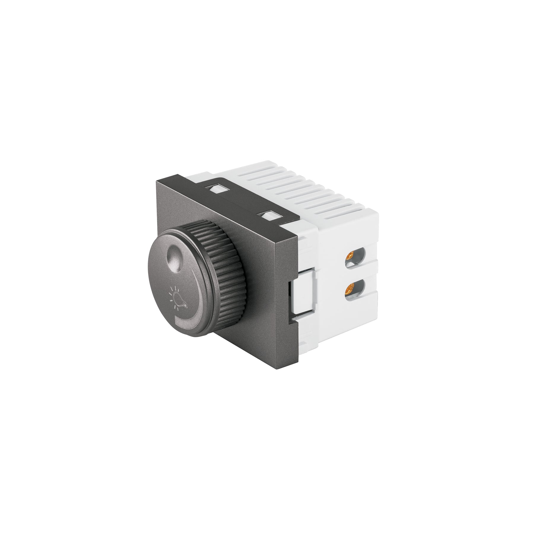 Dimmer giratorio acero inoxidable de 1.5 módulos, línea Lisboa, Volteck, DIM15-LA, 47833