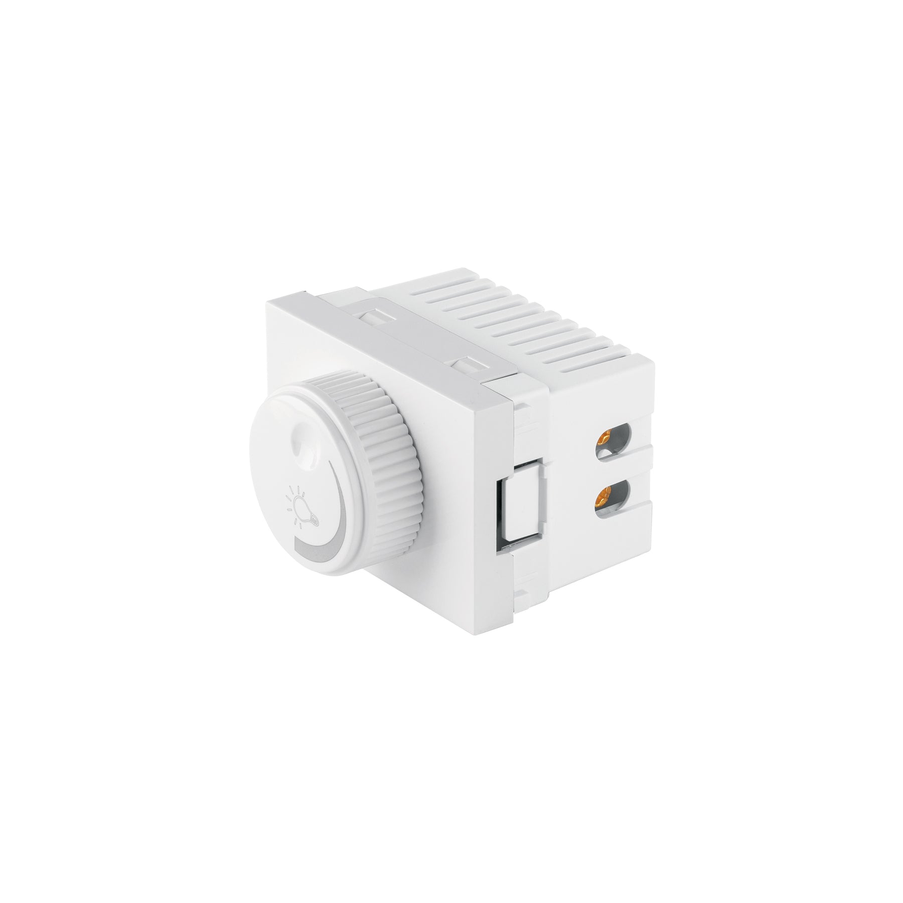 Dimmer giratorio blanco de 1.5 módulos, línea Lisboa, Volteck, DIM15-LB, 47953