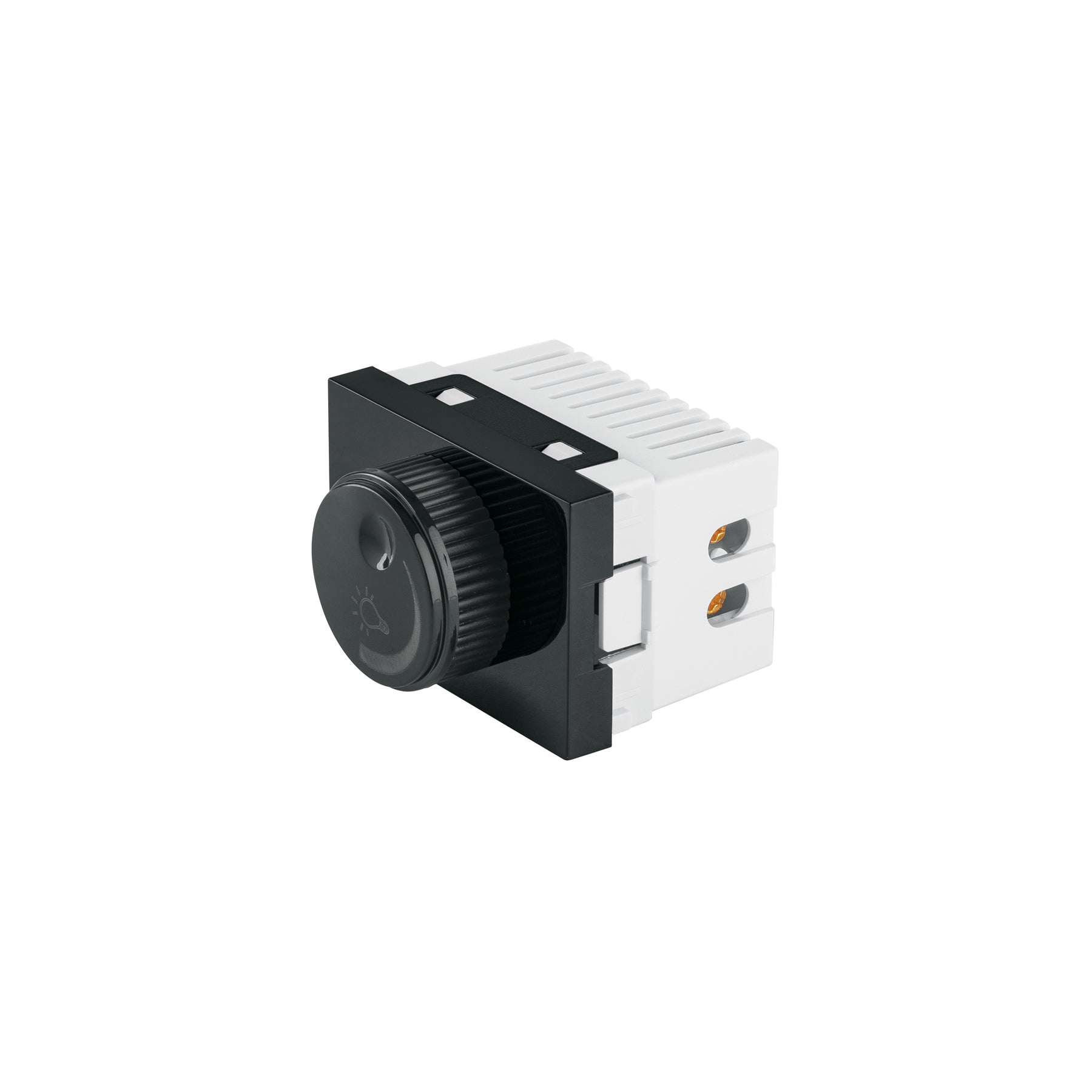 Dimmer giratorio negro de 1.5 módulos, línea Lisboa, Volteck, DIM15-LN, 47886
