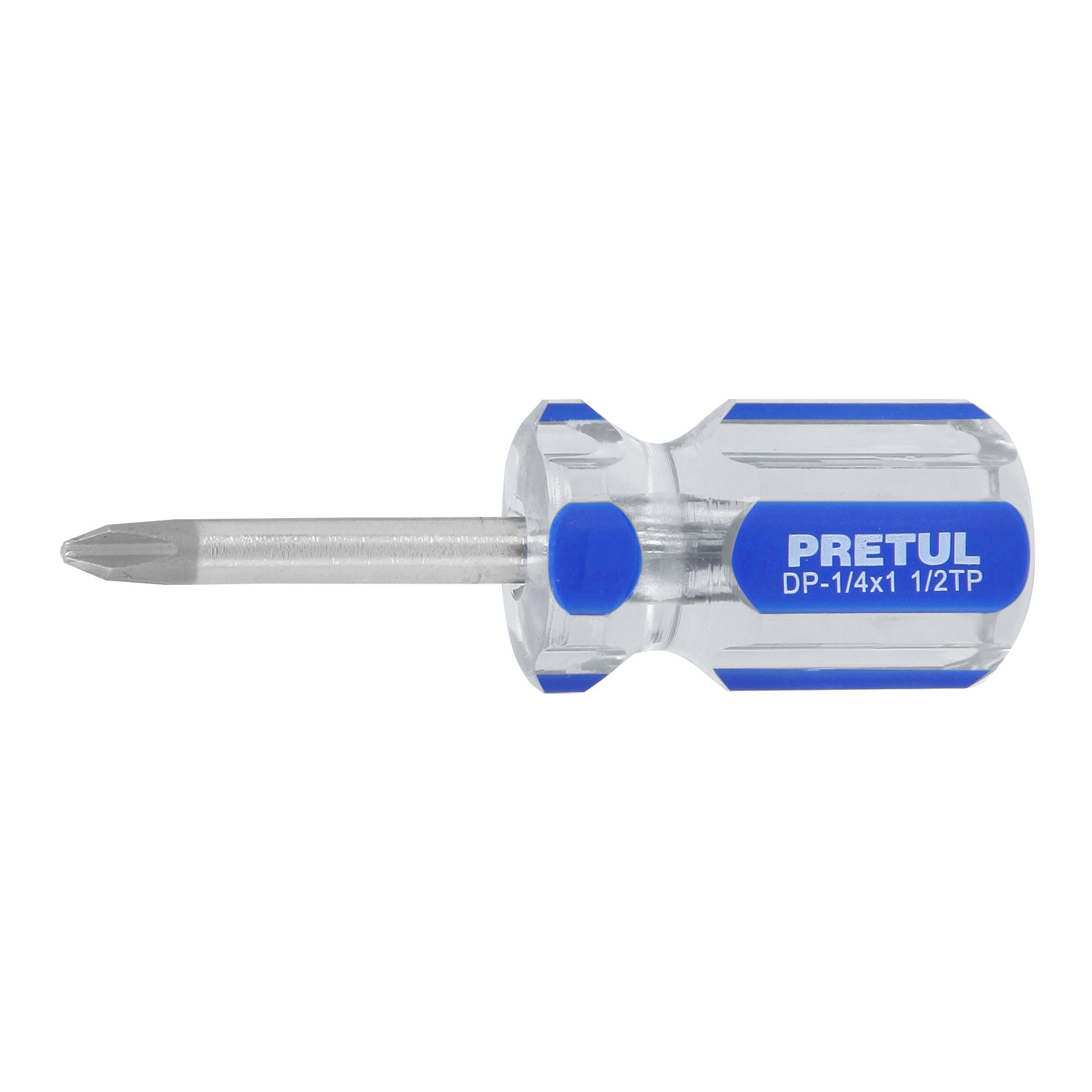 Desarmador de cruz 1/4 x 1-1/2" mango de PVC, Pretul, DP-1/4X1-1/2TP, 21476
