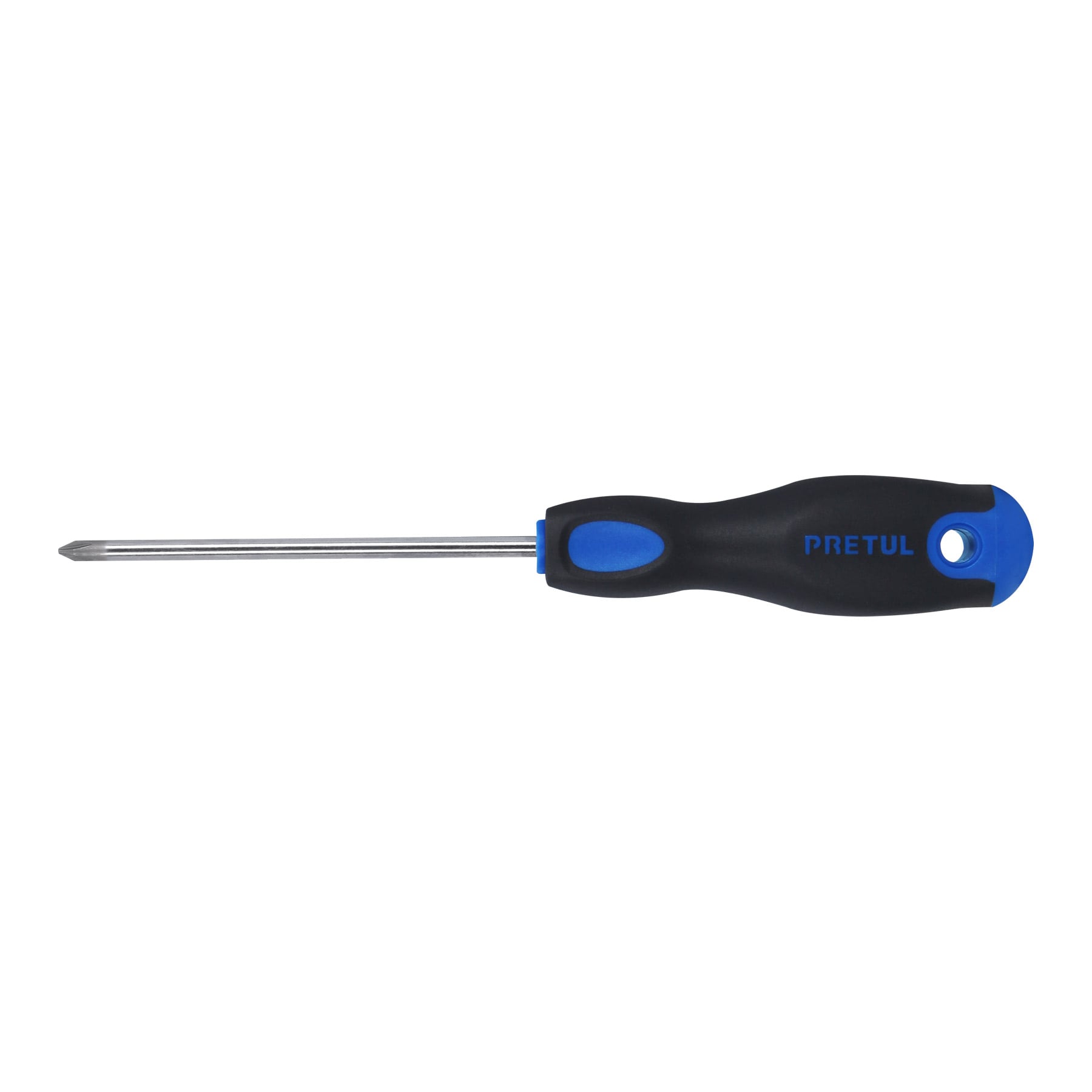 Desarmador de cruz 3/16" x 4" mango Comfort Grip, Pretul, DP-3/16X4BP, 21495