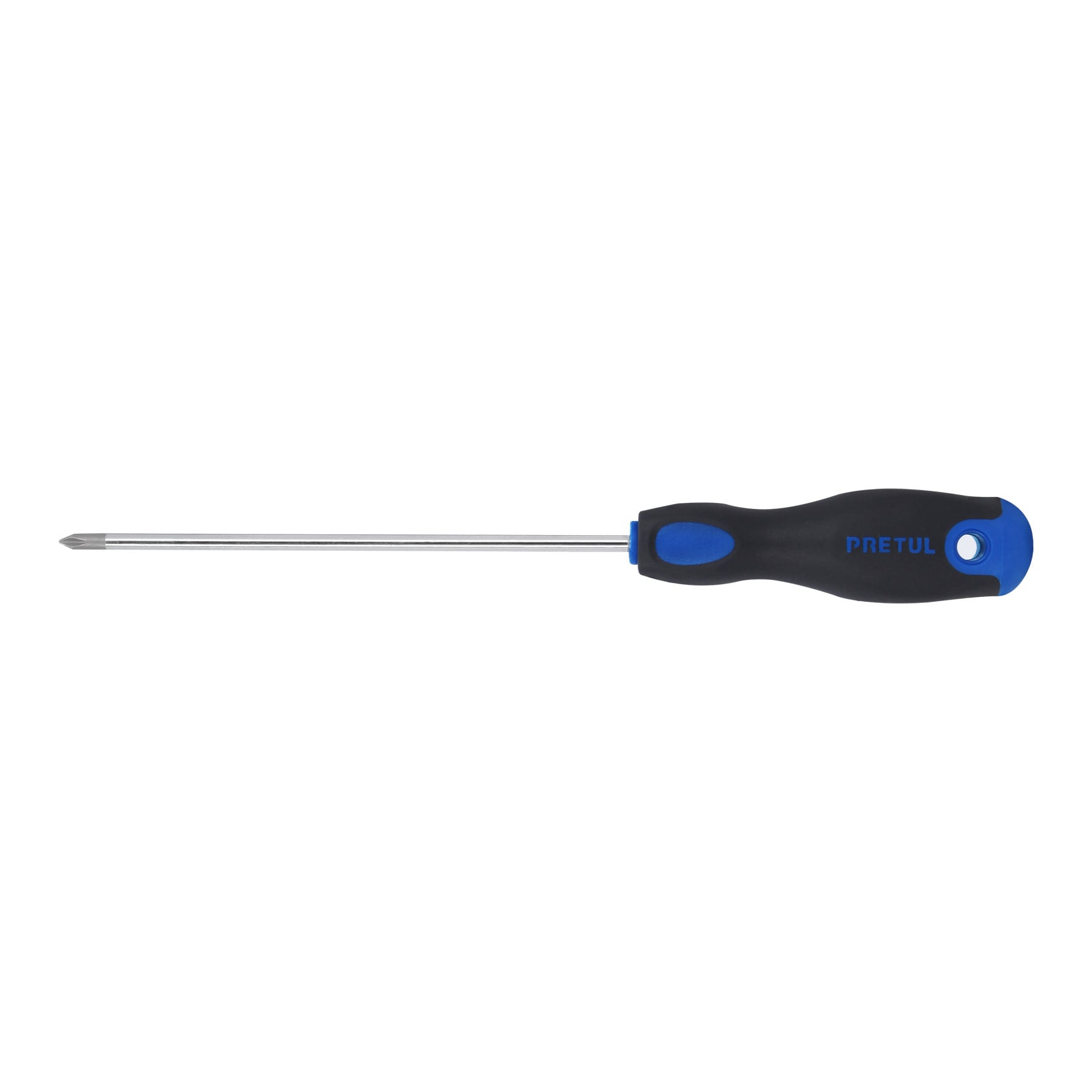 Desarmador de cruz 3/16" x 6" mango Comfort Grip, Pretul, DP-3/16X6BP, 21494