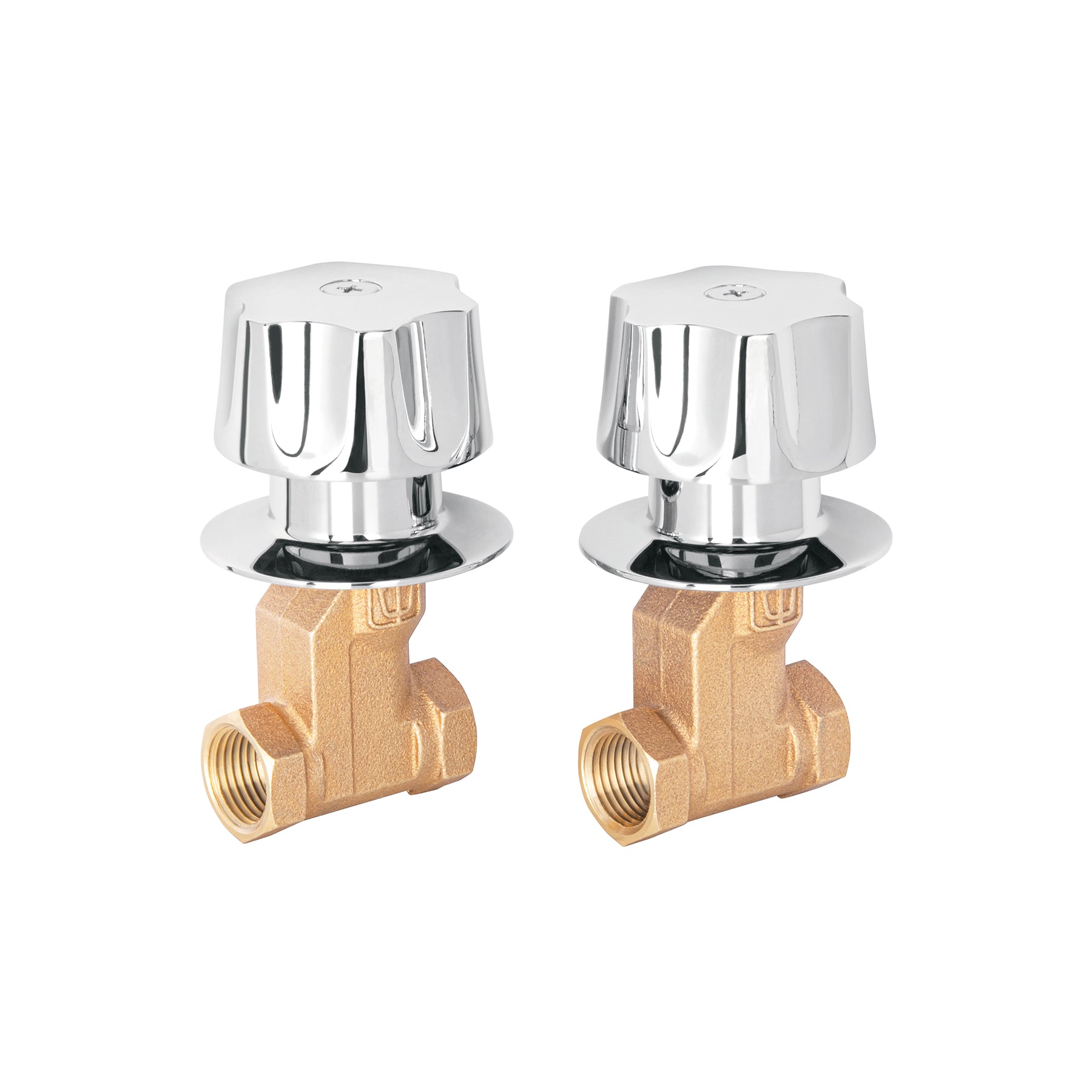 Juego llaves empotrar roscables, maneral metálico, Foset, E-052, 49251
