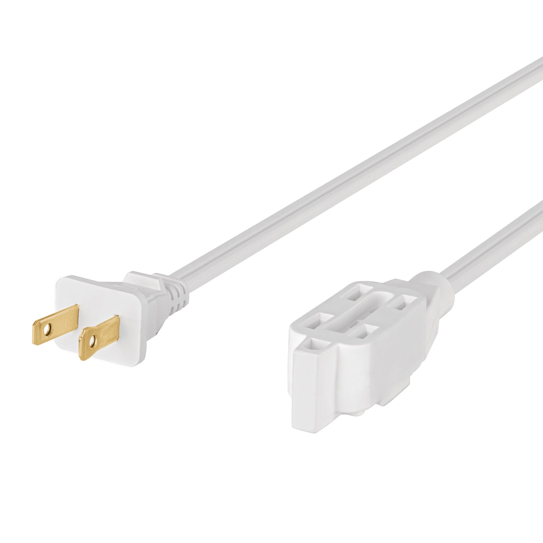 Extensión eléctrica doméstica 4 m clavija recta, blanca, Volteck, ED-4BR, 40153