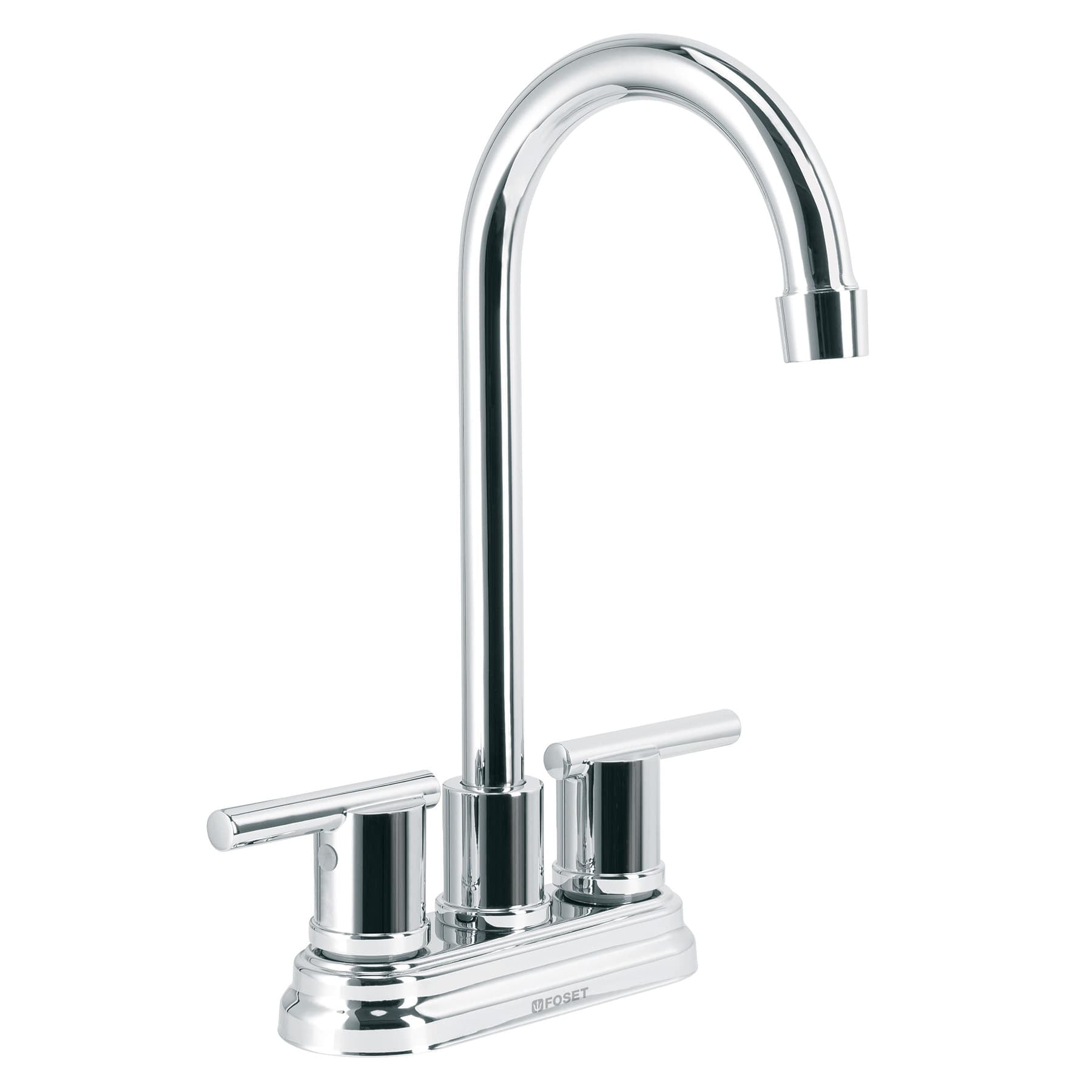 Mezcladora cromo 4" para lavabo cuello tipo bar, ELEMENT, Foset, ELM-43, 49930