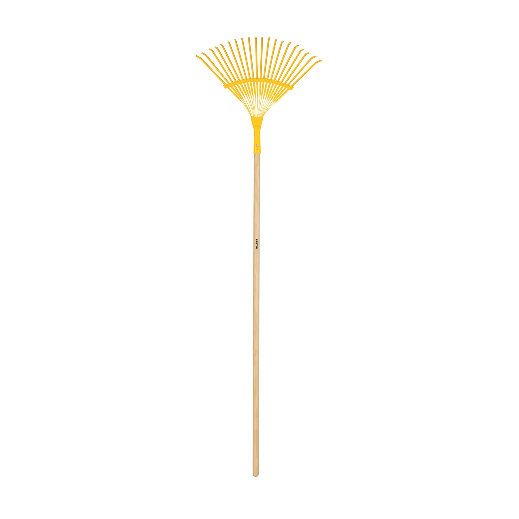 Escoba metálica para jardín, curva, 20 dientes, mango 48", Pretul, EM-20P, 21431