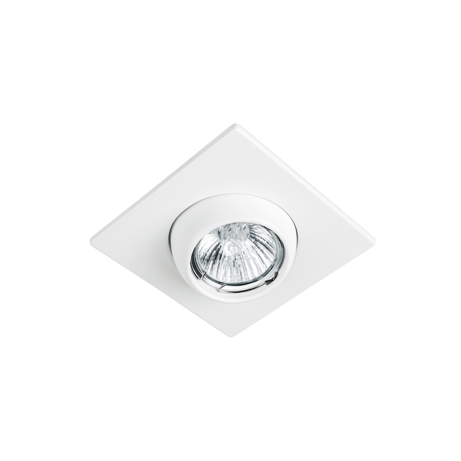 Luminario cuadrado blanco spot esférico, lámpara no incluida, Volteck, EMP-116S, 45569