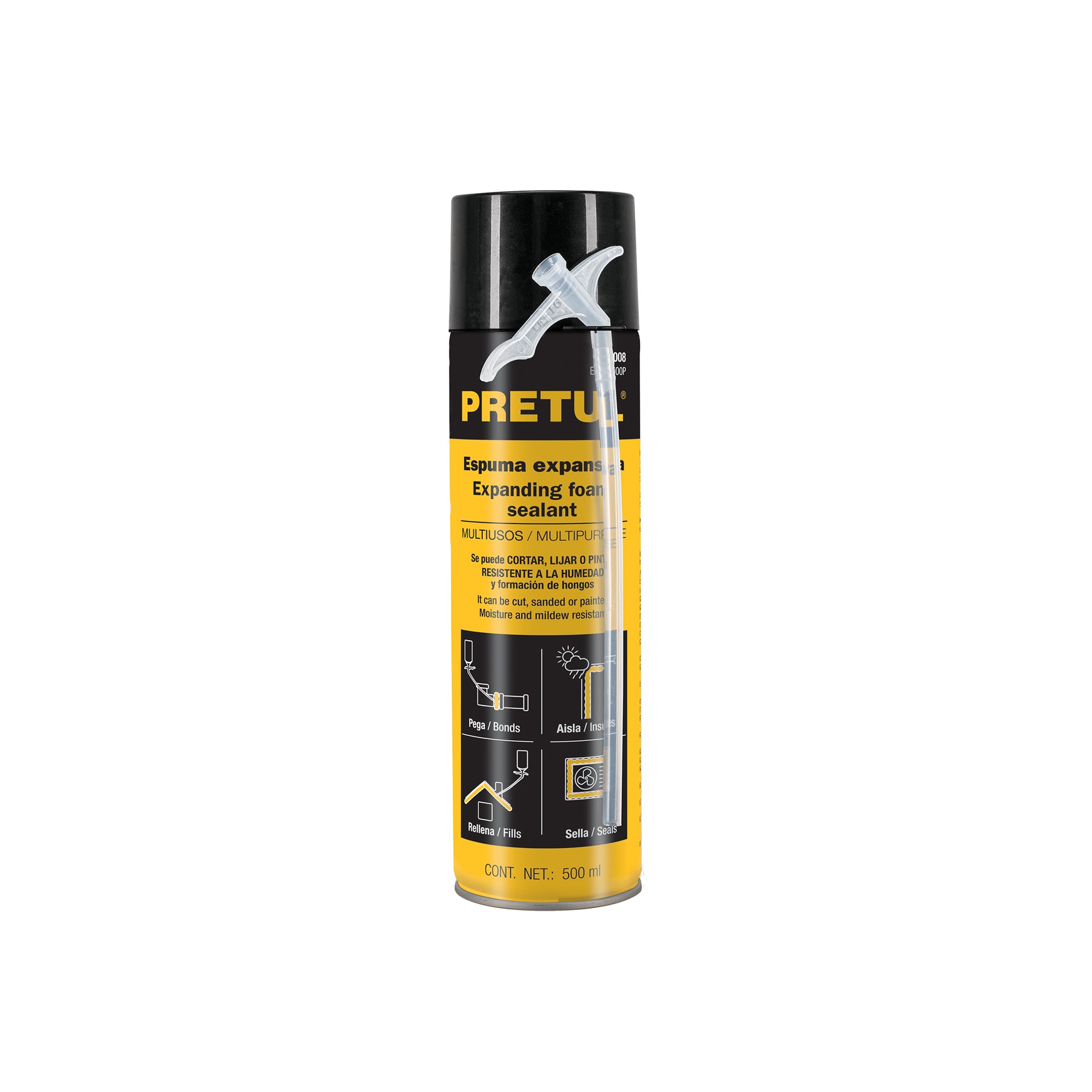 Espuma expansiva de poliuretano, 500 ml, Pretul, ESEX-500P, 27008