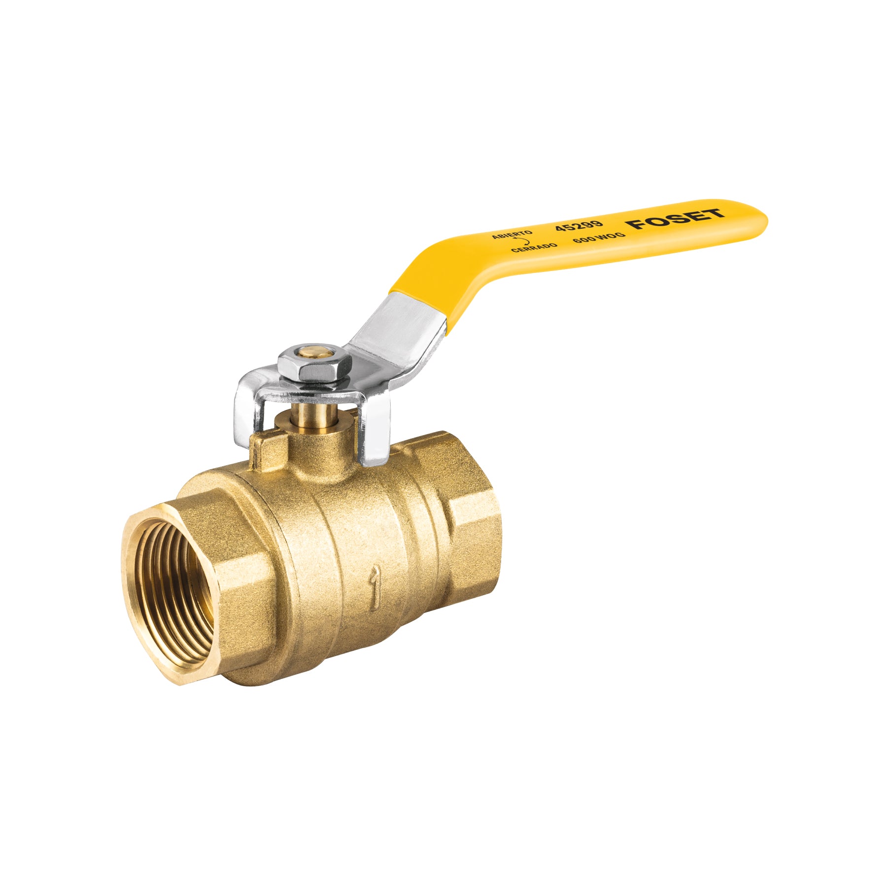 Válvula de esfera para gas, roscable, 1", alta presión, Foset, ESRO-1XA, 45299