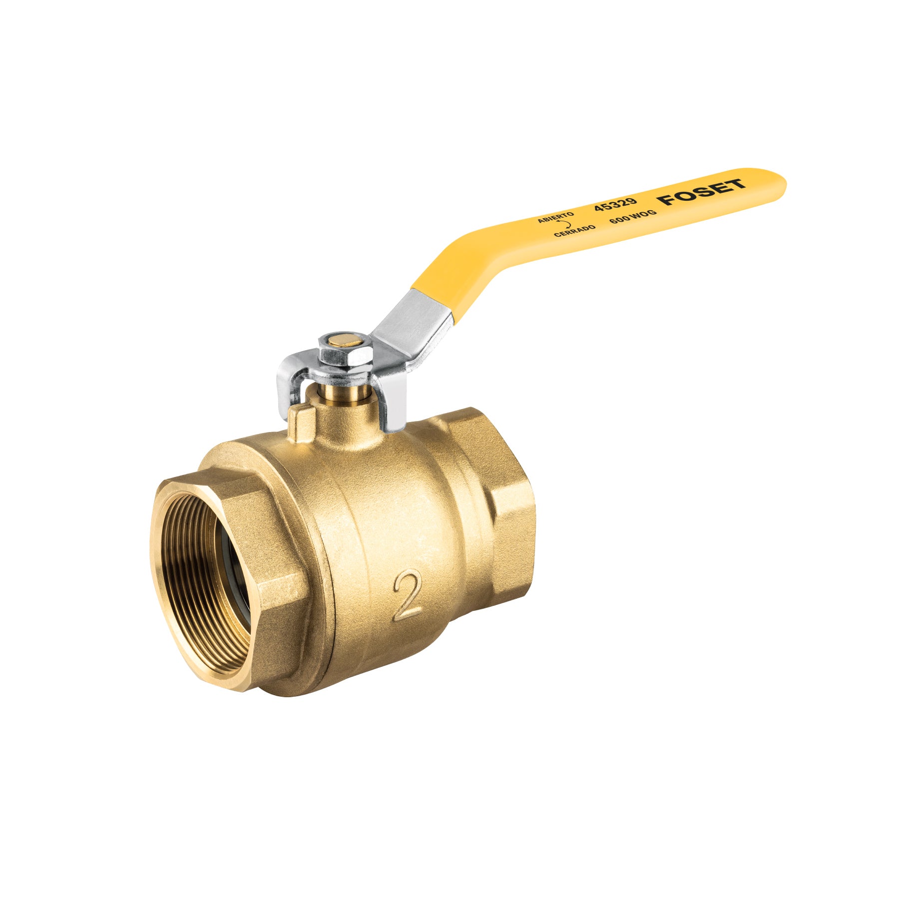 Válvula de esfera para gas, roscable, 2", alta presión, Foset, ESRO-2XA, 45329