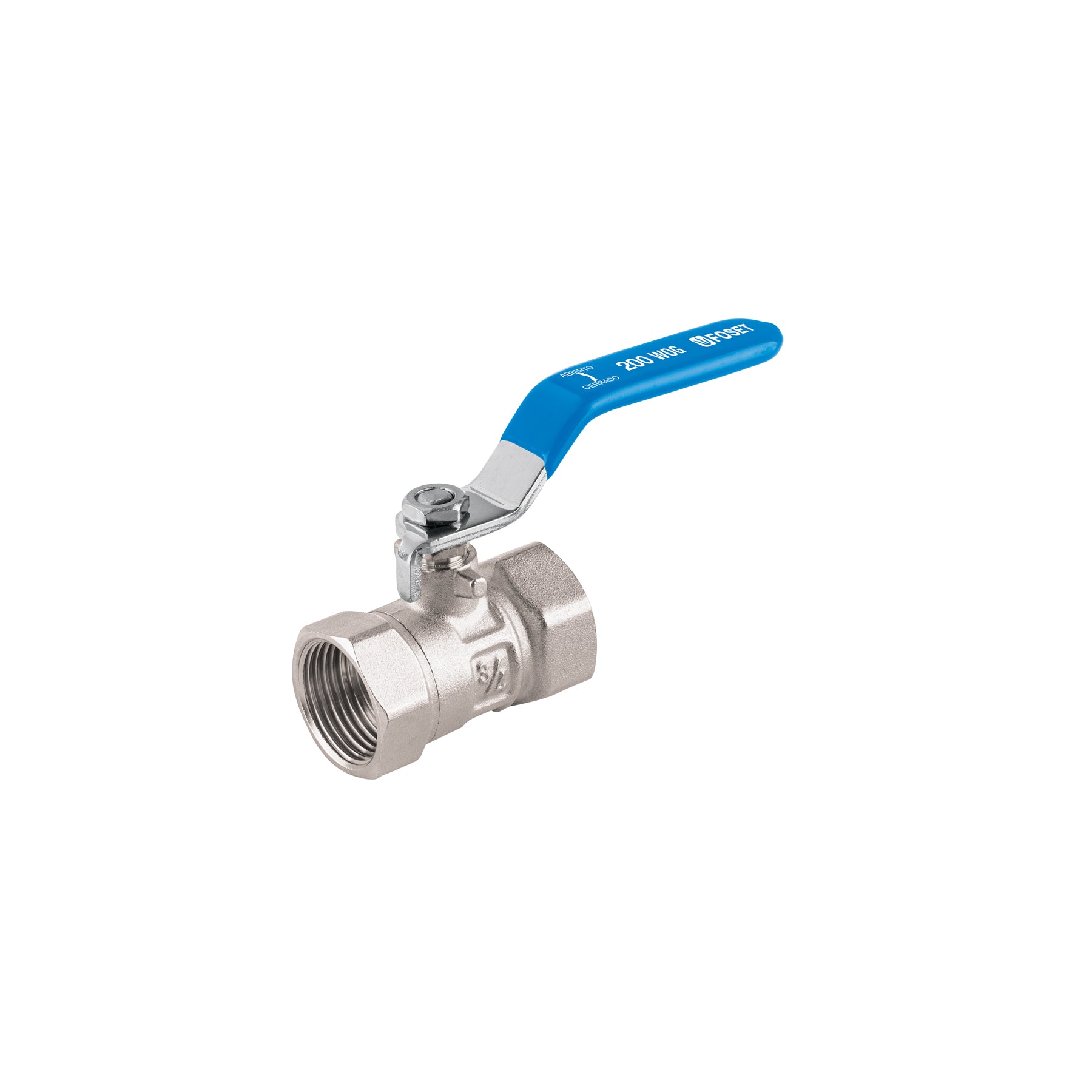 Válvula de esfera de latón, roscable 3/4", Foset