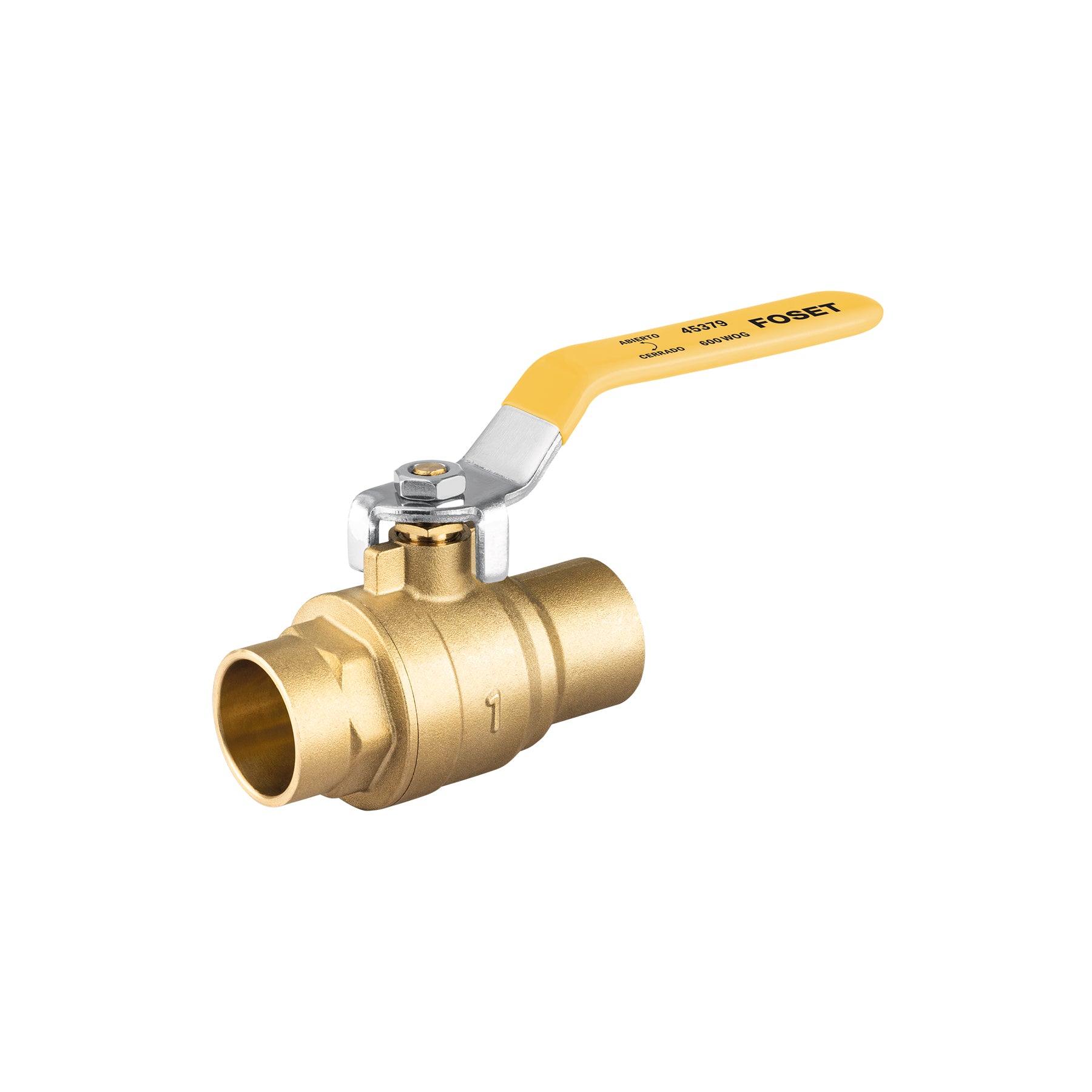 Válvula de esfera para gas, soldable, 1", alta presión, Foset, ESSO-1XA, 45379