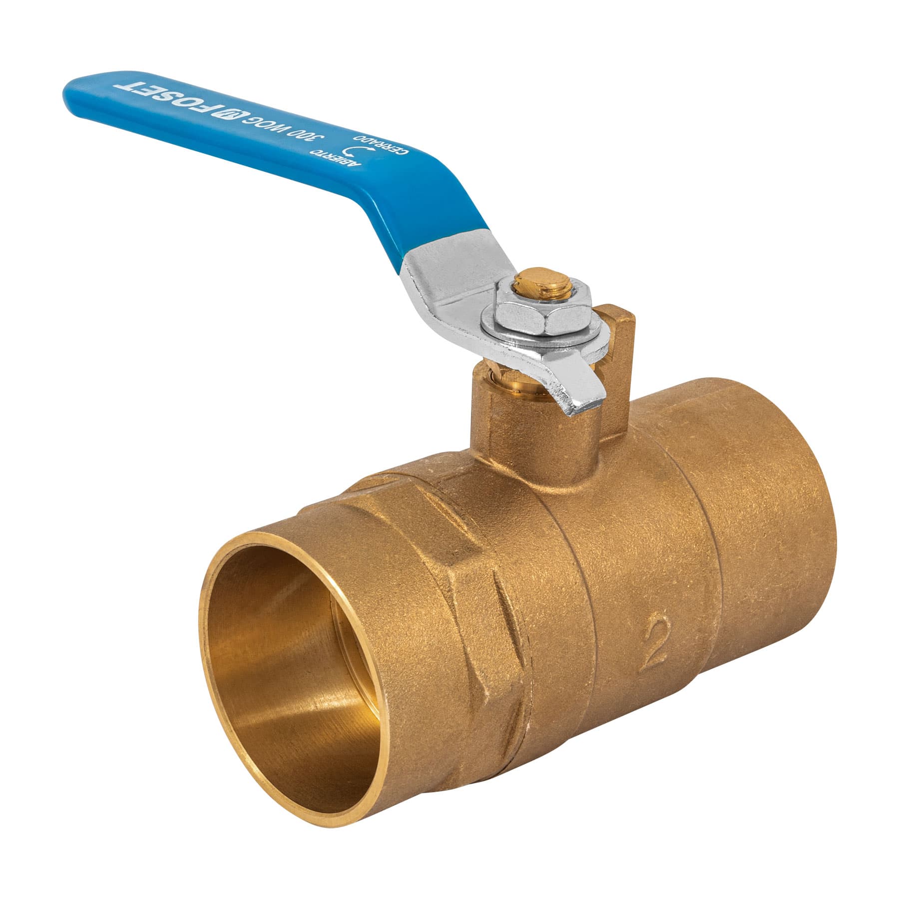 Válvula de esfera de latón, soldable 2", Foset
