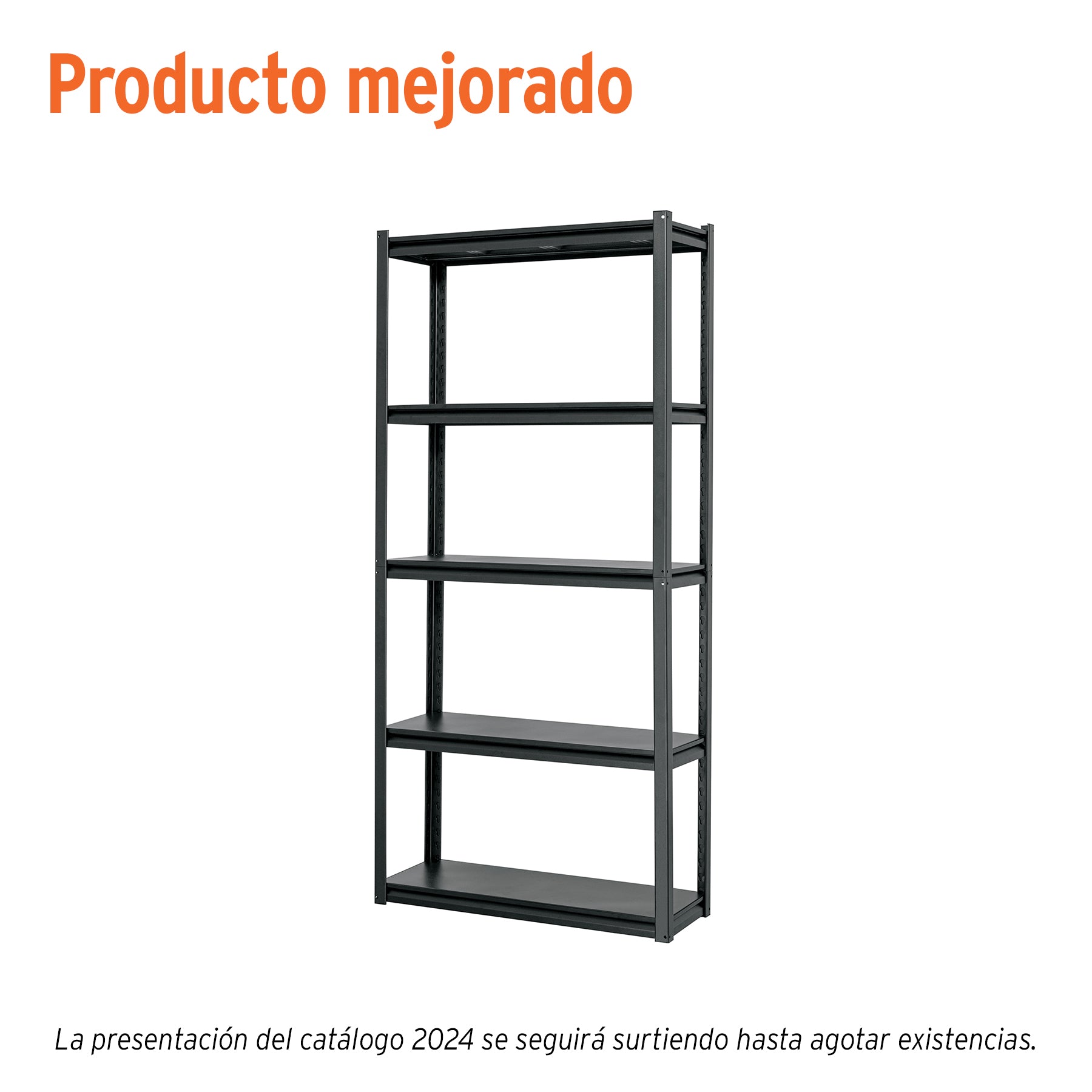 Estante metálico 5 repisas capacidad 80 Kg,180x30x85, Truper