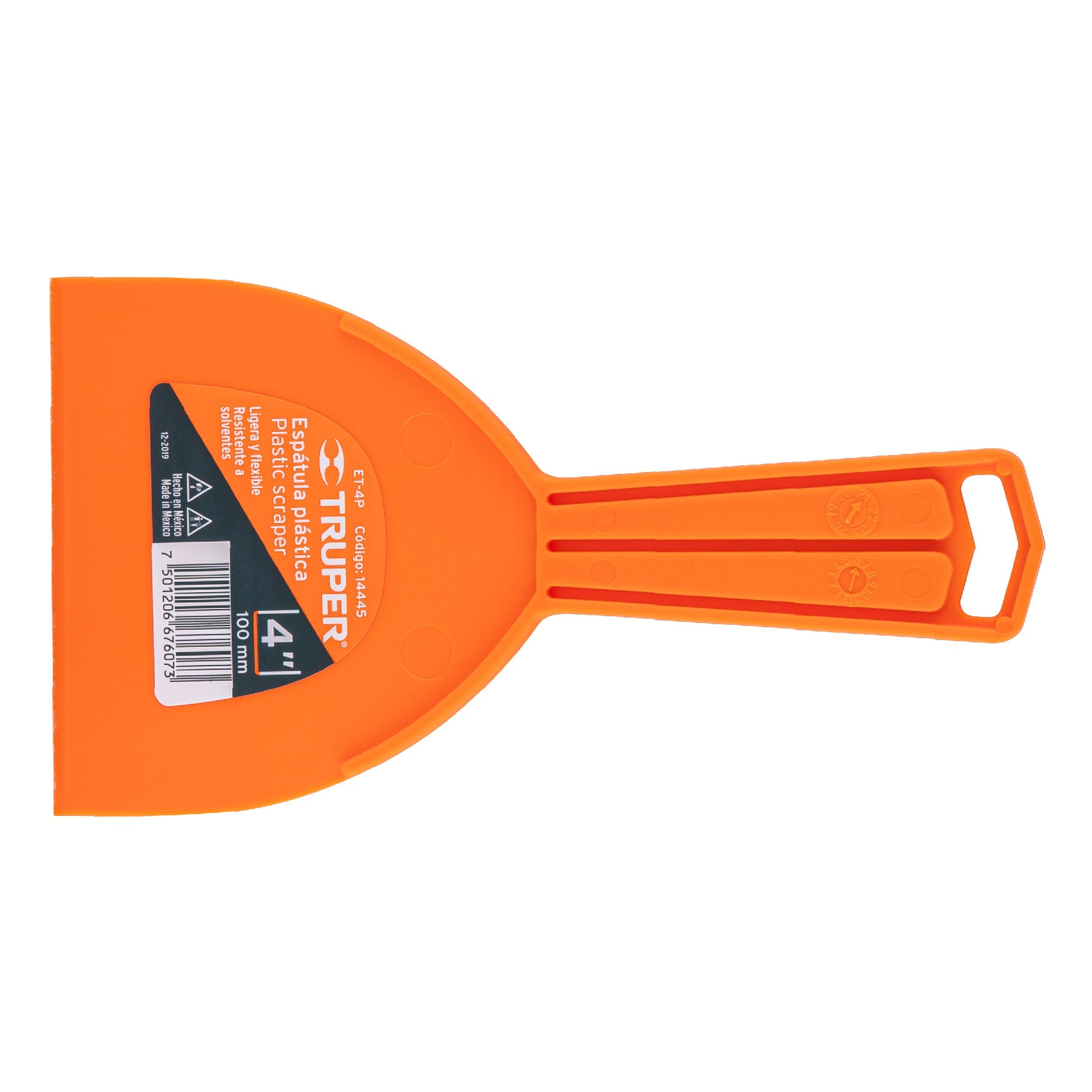 Espátula plástica de 4", Truper