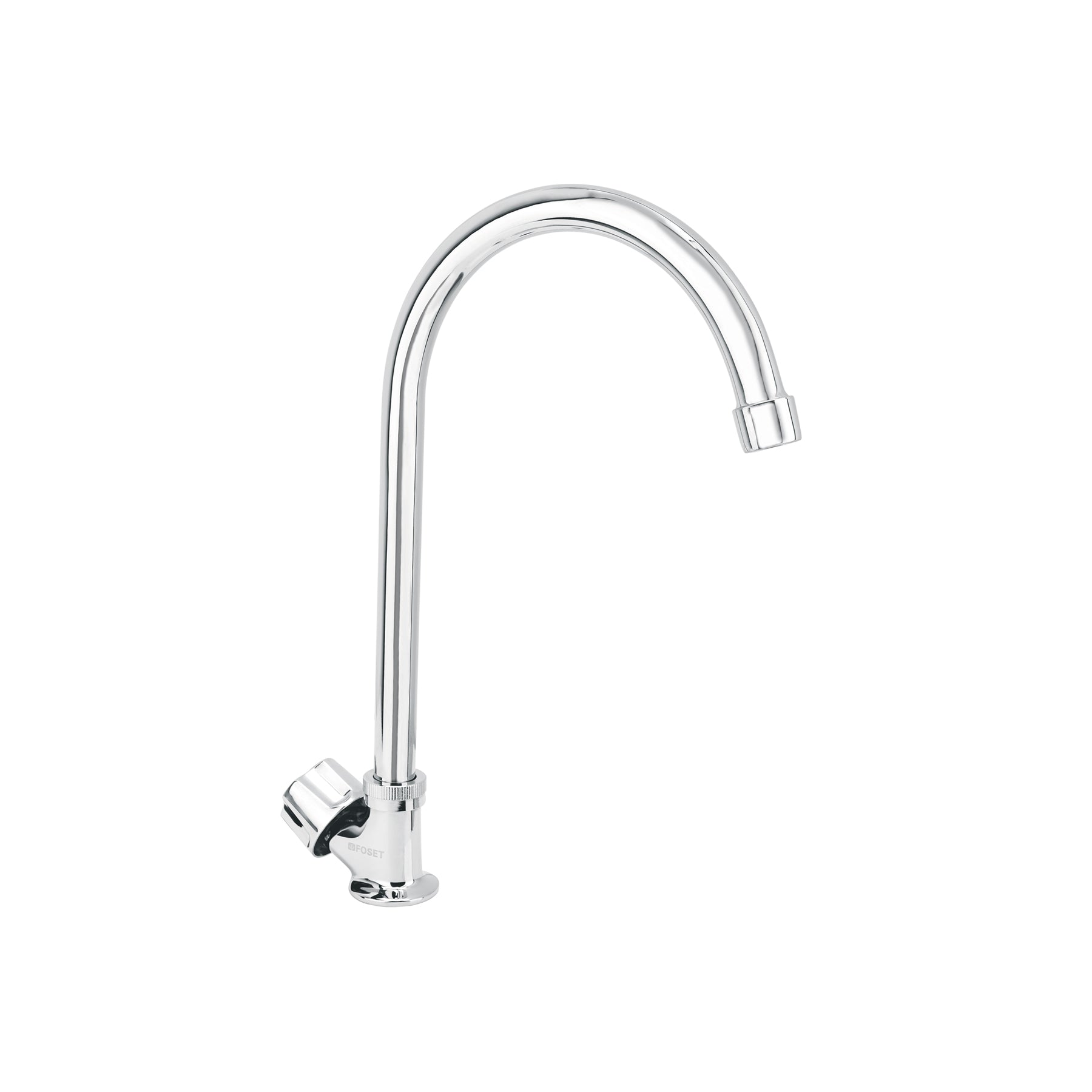 Llave individual fregadero, cuello curvo, hexagonal, BASIC