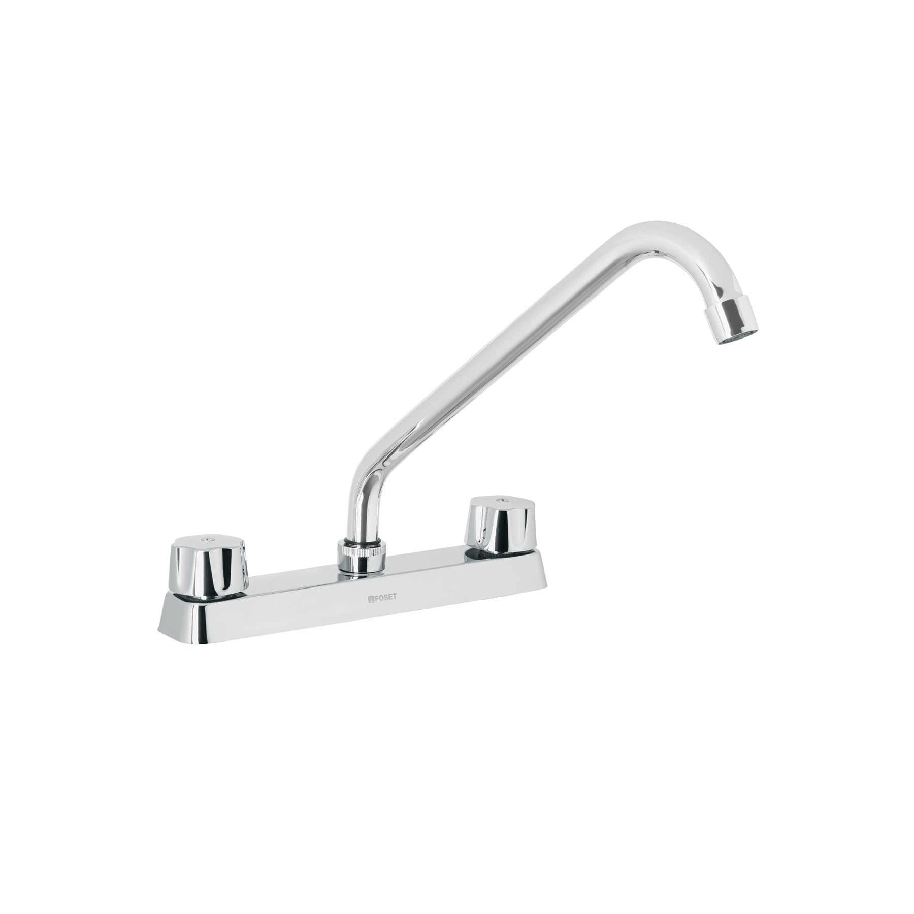 Mezcladora 8" fregadero cromo, cuello largo,hexagonal, BASIC