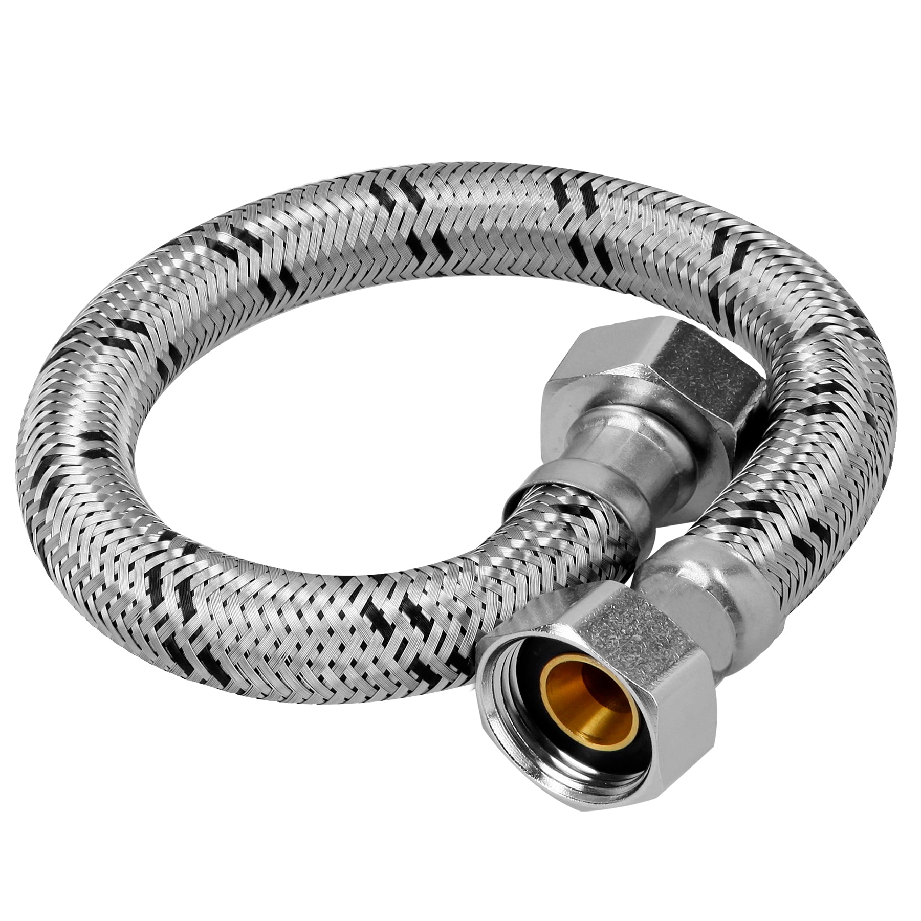 Manguera para boiler, acero inoxidable . 3/4"H x 3/4"H, 80 cm, Foset, FBO-3480X, 49133