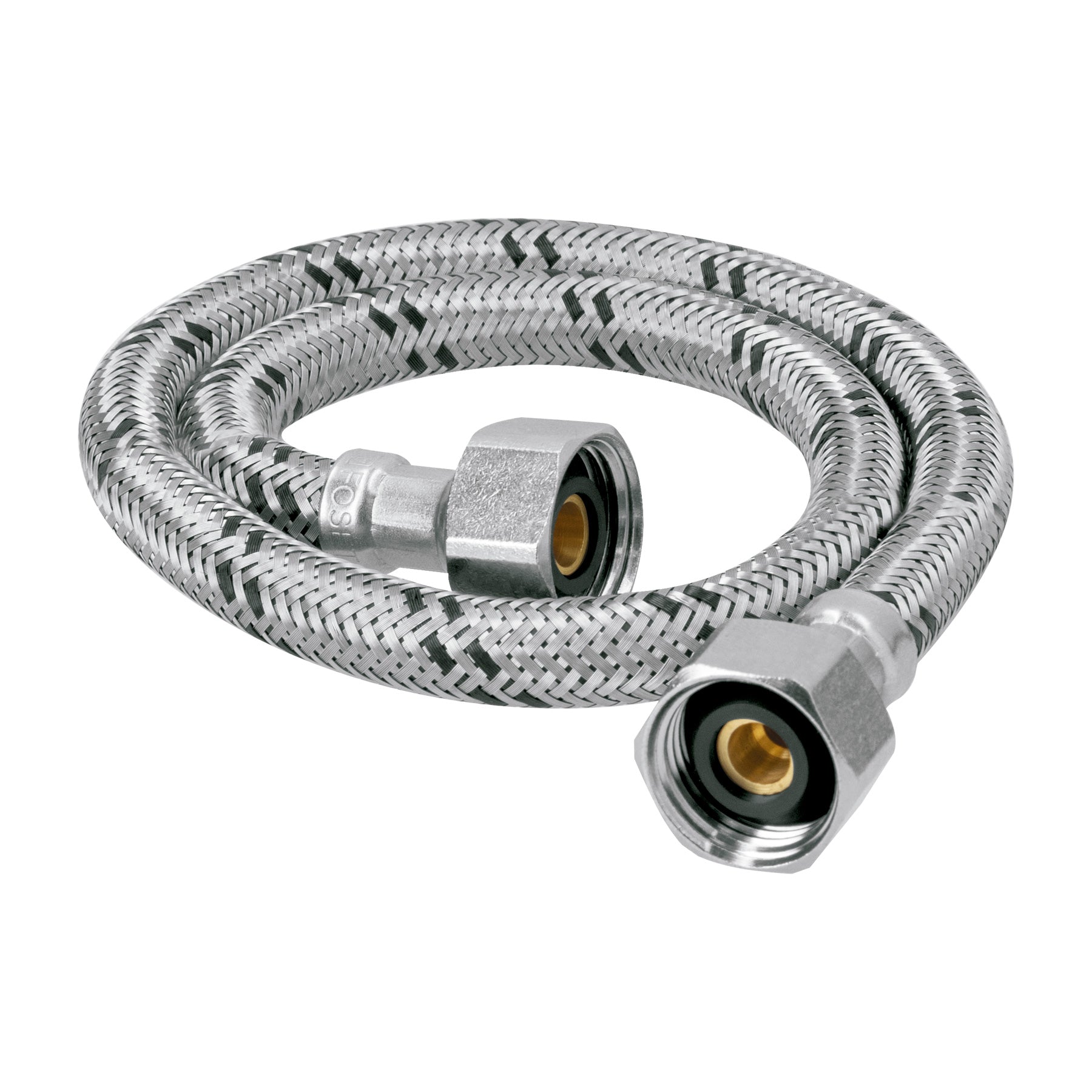 Manguera lavabo/fregadero, acero inoxidable 1/2" x 1/2", 55 cm