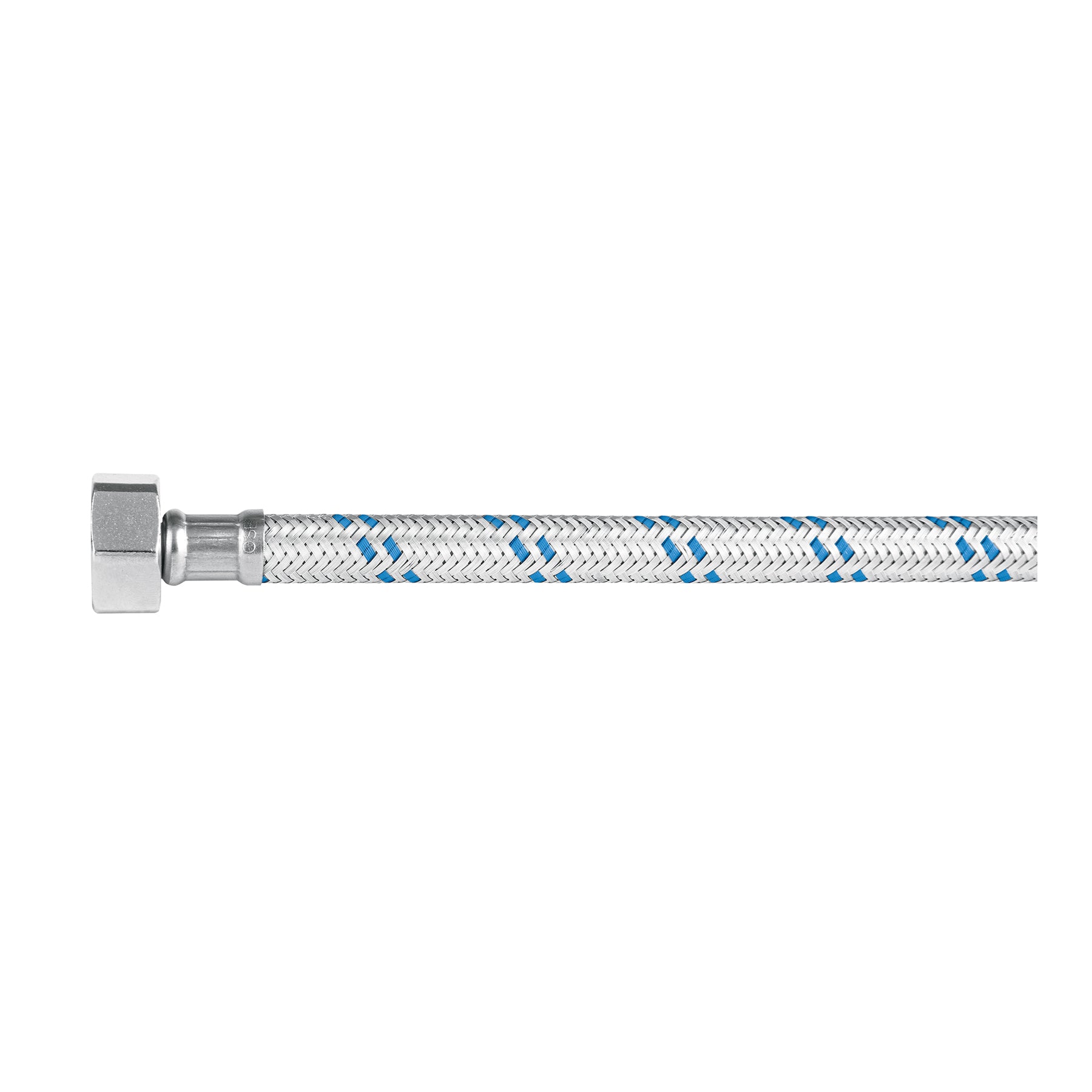 Manguera lavabo/fregadero, aluminio, 1/2" x 1/2", 55 cm