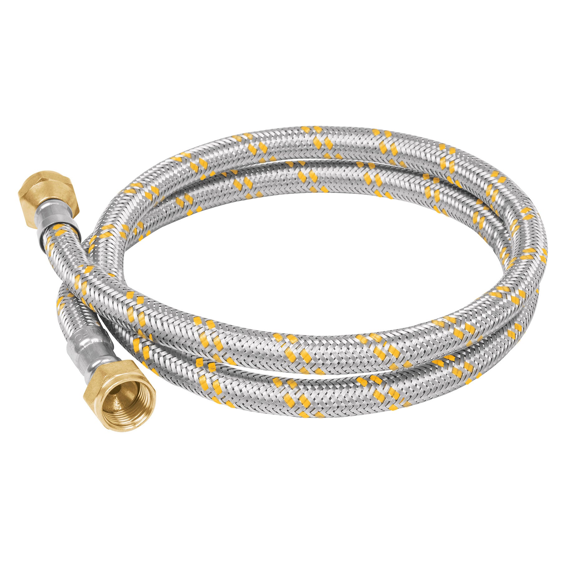 Manguera para gas, acero inoxidable 3/8" x 3/8", 100 cm, Foset