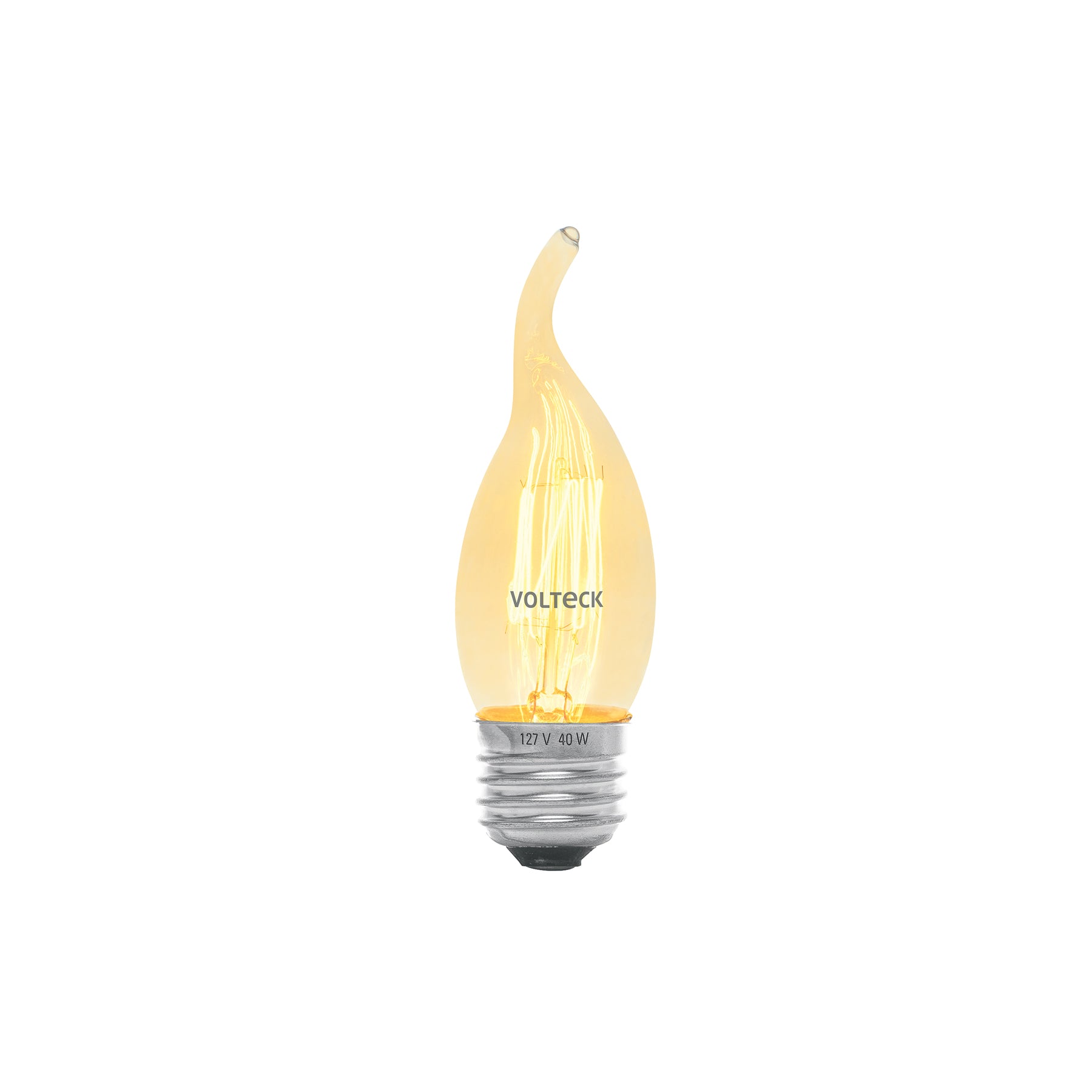 Lámpara incandescente vintage 40 W tipo flama, Volteck, FIV-40F, 47108