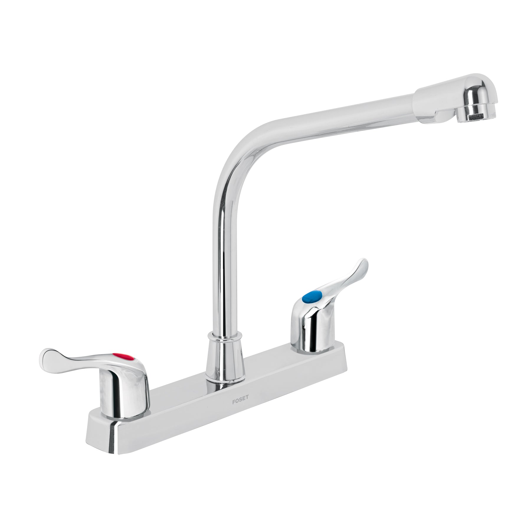 Mezcladora 8" fregadero, ABS, cuello cobra, palanca, BASIC