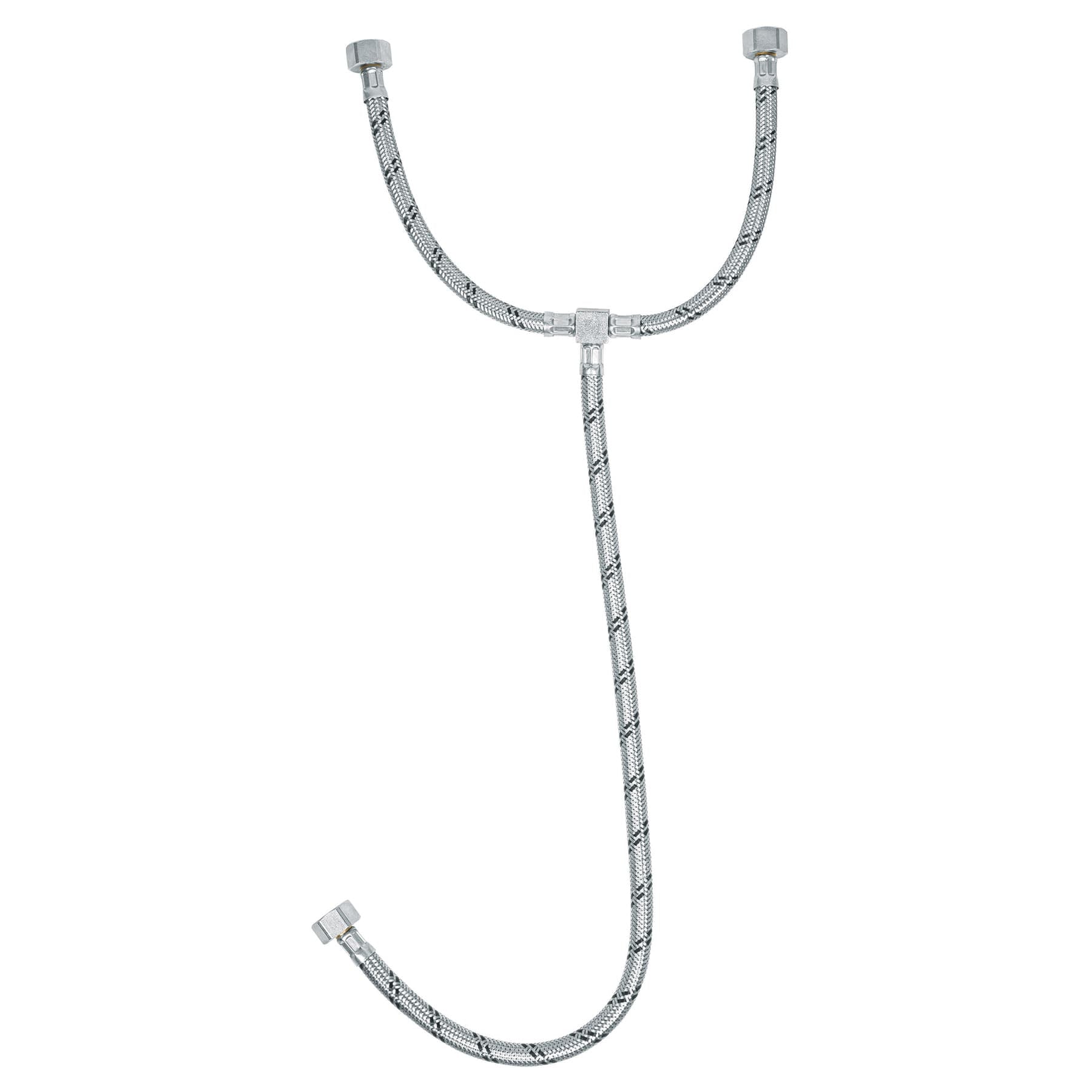 Manguera "T" lavabo/fregadero,acero inoxidable1/2"x1/2"x1/2",55cm