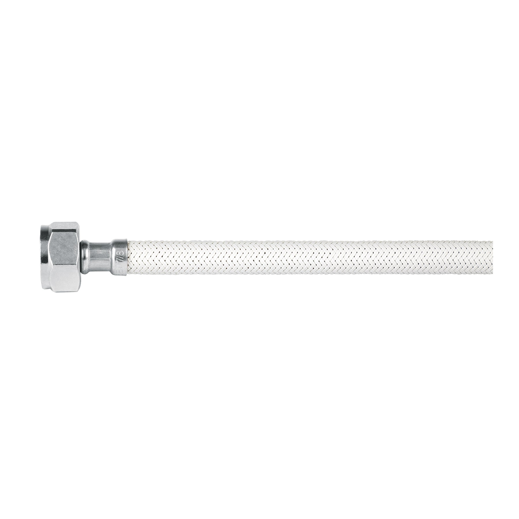 Manguera para WC, vinilo blanco, 1/2" x 7/8", 35 cm, Foset, FWC-35B, 45310