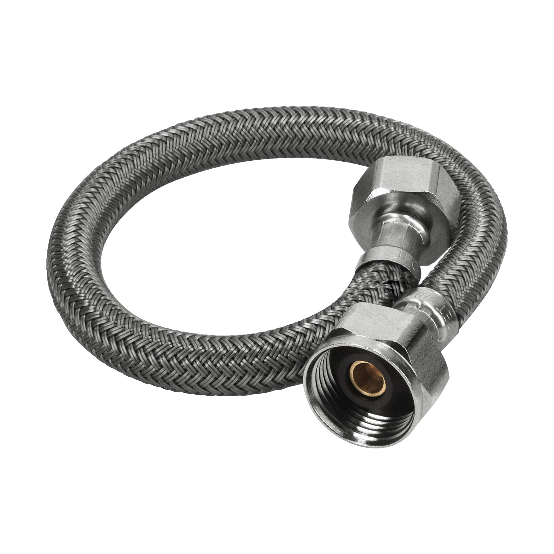 Manguera para WC, vinilo gris, 1/2" x 7/8", 35 cm, Foset, FWC-35V, 49175