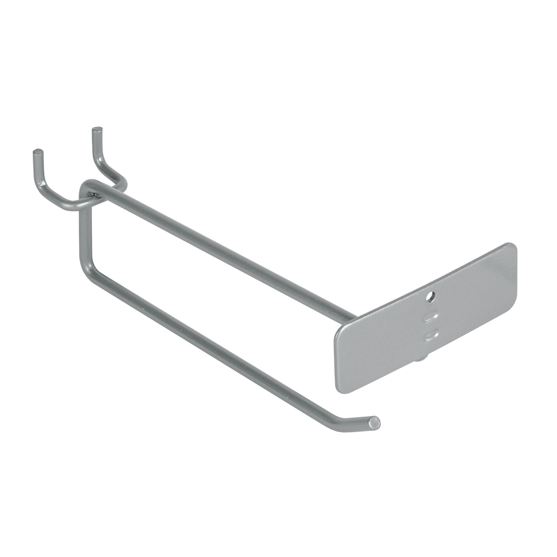 Gancho recto 6" con portaetiqueta para perfocel y ranurado