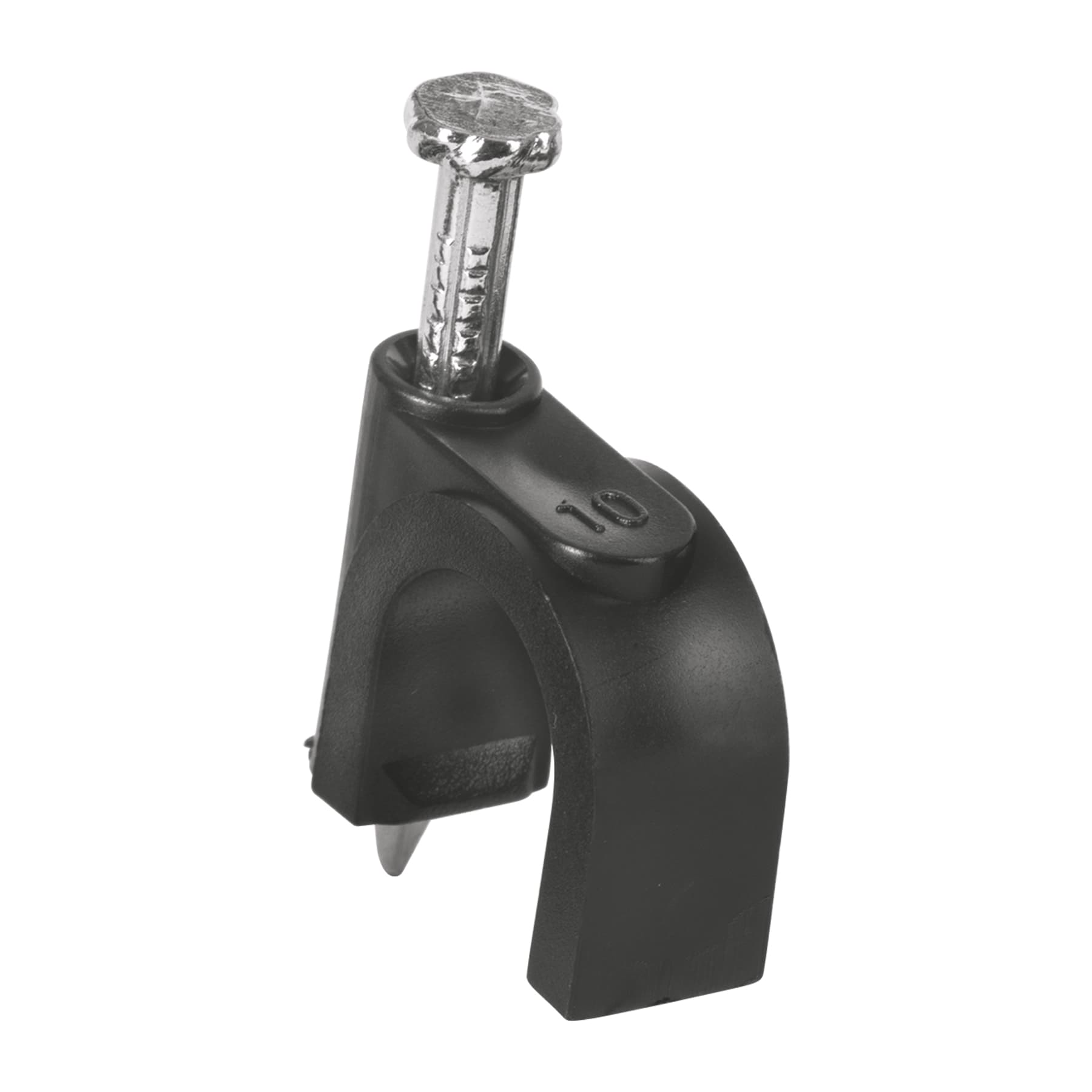 Bolsa con 20 grapas negras de 10 mm para cable redondo, Volteck, GCU-10N, 48282