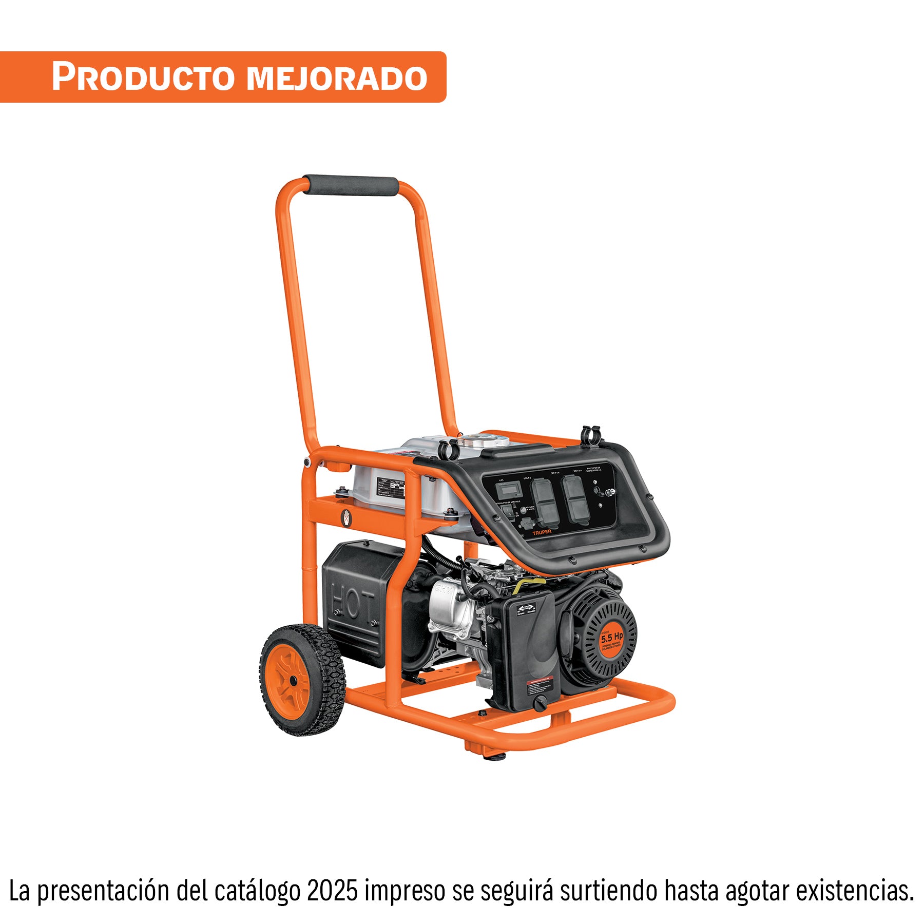 Generador portátil 1.5 kW motor a gasolina, Truper