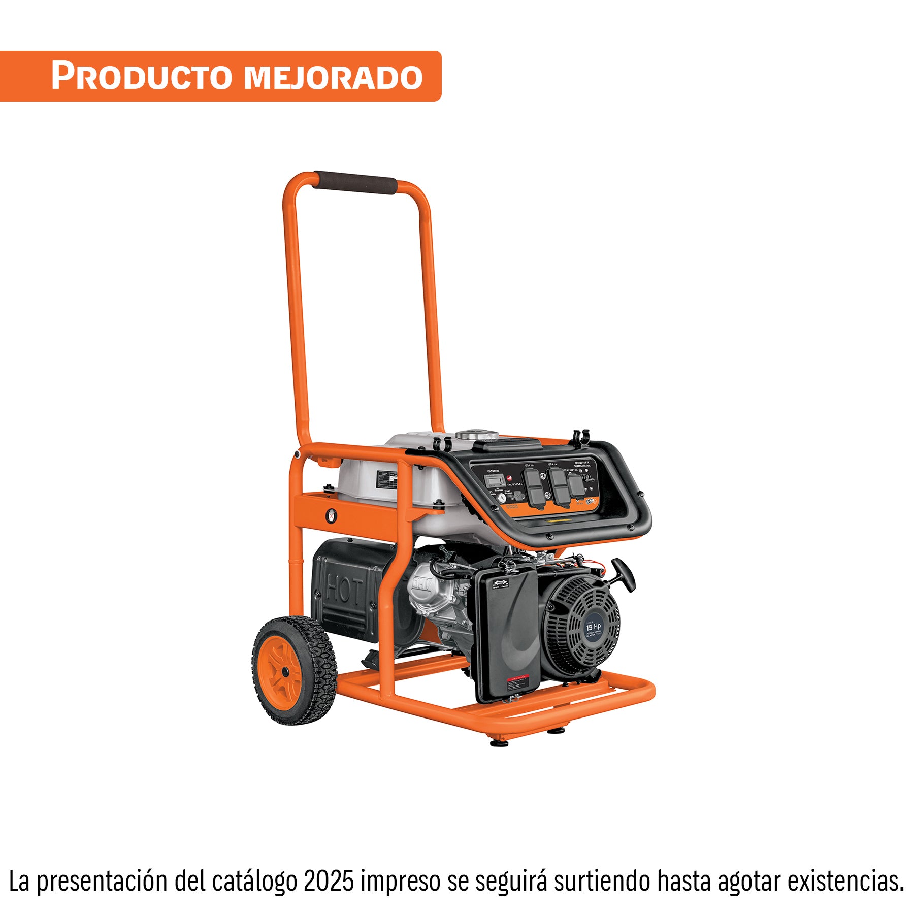 Generador portátil 8 kW motor a gasolina, Truper