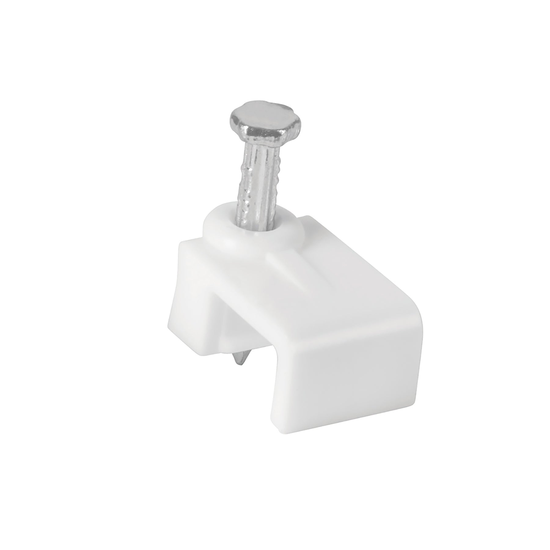 Bolsa con 500 grapas blancas de 5 X 8.5 mm para cable plano, Volteck, GPL-8BG, 43045