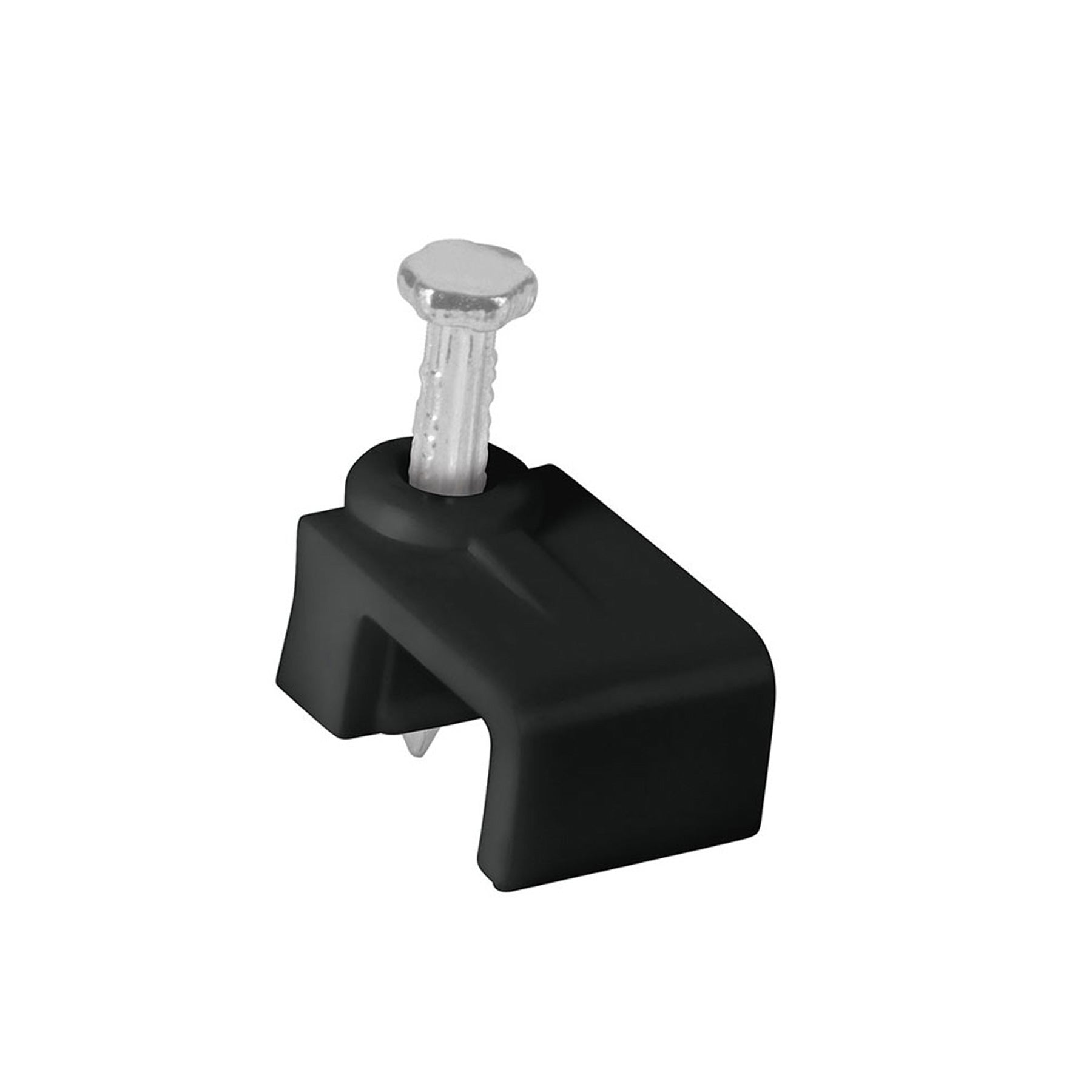 Bolsa con 20 grapas negras de 5 x 8.5 mm para cable plano, Volteck, GPL-8N, 48034