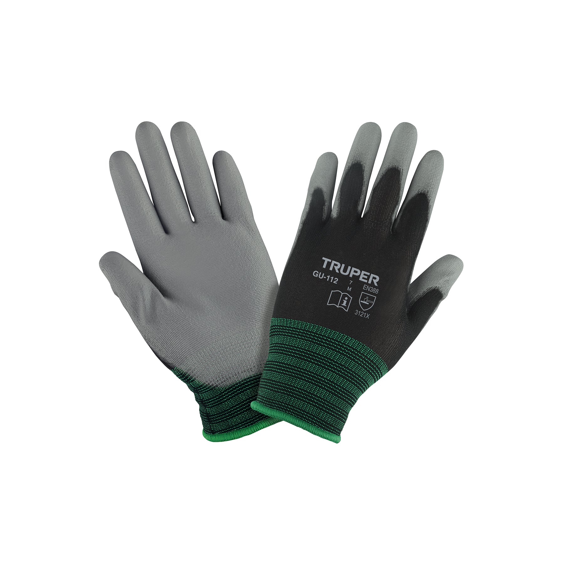 Guantes de nylon recubiertos de poliuretano, M, Truper