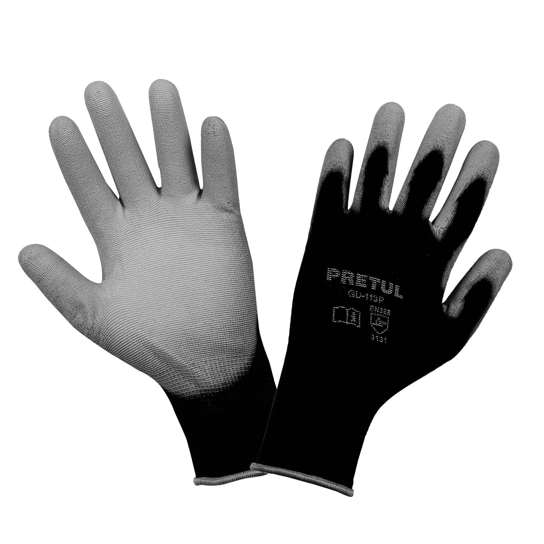 Guantes de nylon recubiertos de poliuretano, G, Pretul, GU-113P, 20031