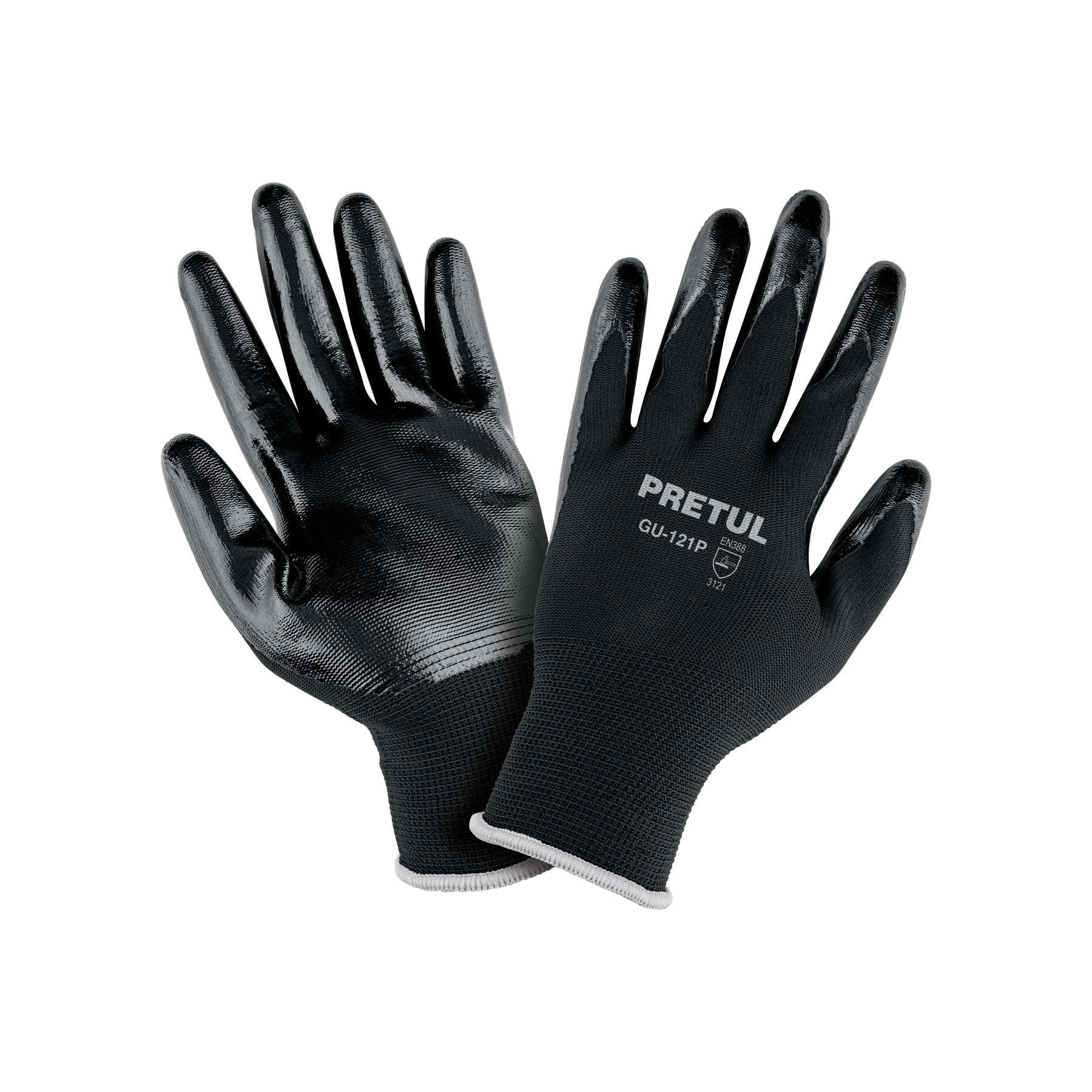 Guantes de nylon recubiertos de nitrilo, CH, Pretul, GU-121P, 20026