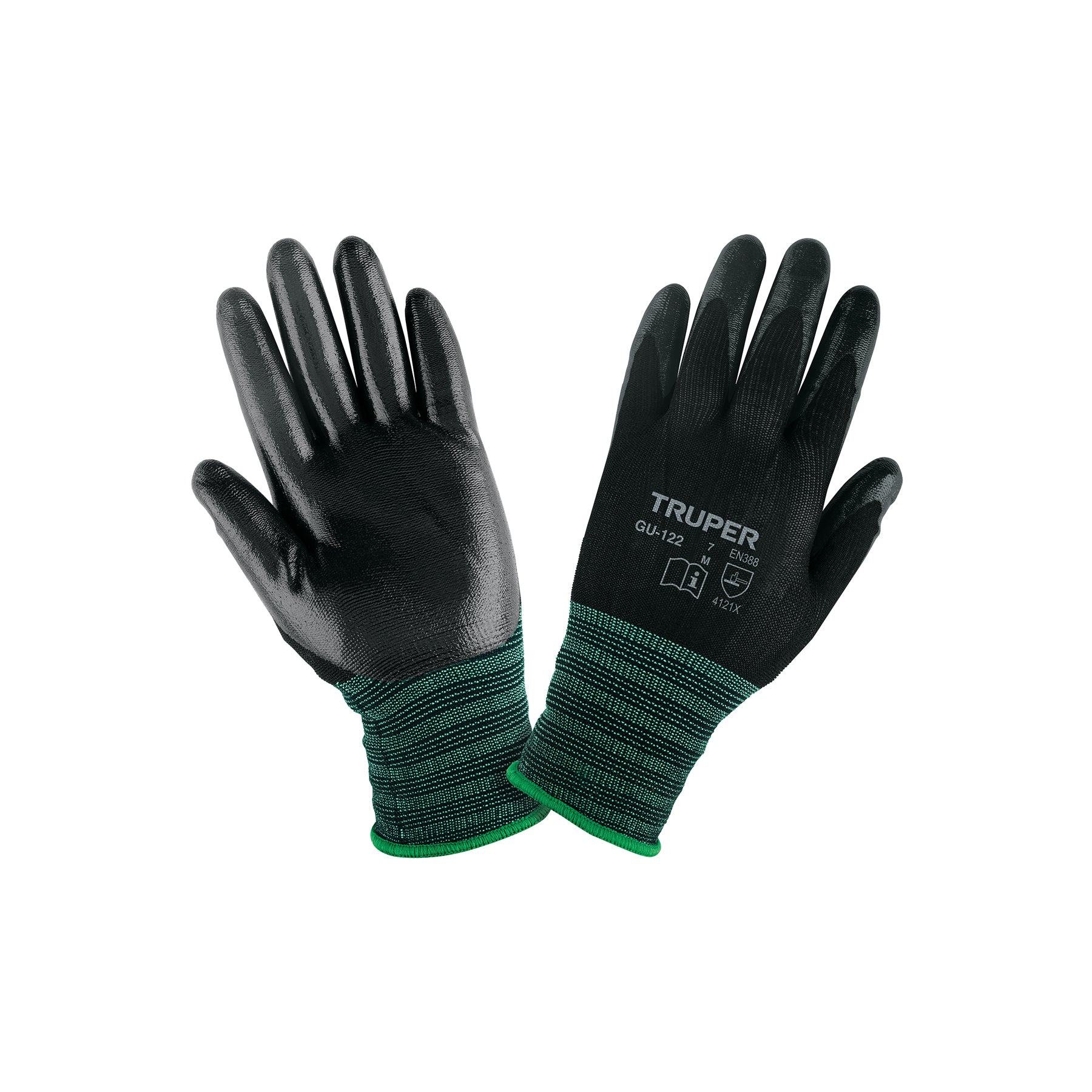 Guantes de nylon recubiertos de nitrilo, M, Truper