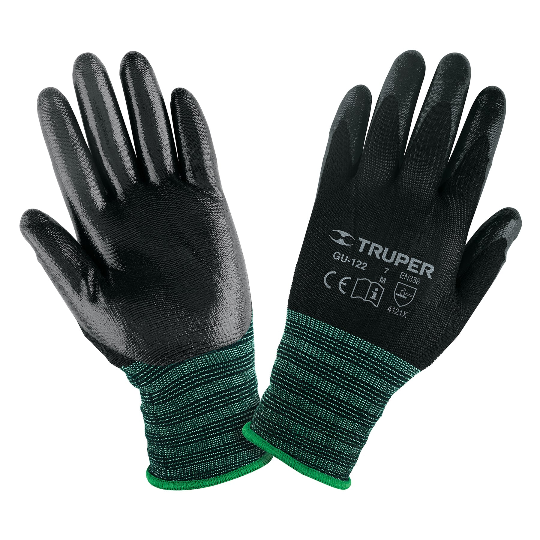 Guantes de nylon recubiertos de nitrilo, M, Truper