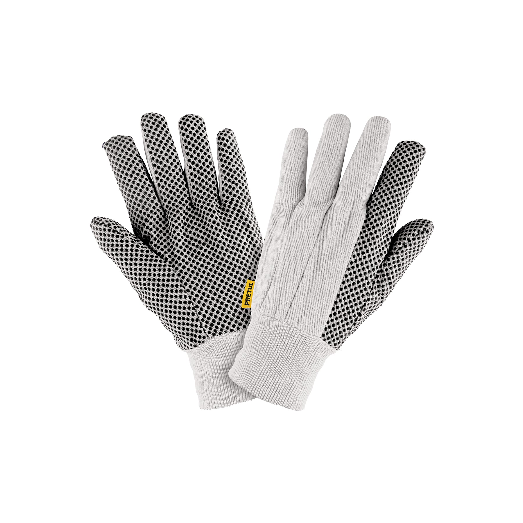 Guantes de algodón con puntos PVC en palma, unitalla, Pretul, GU-455, 20330