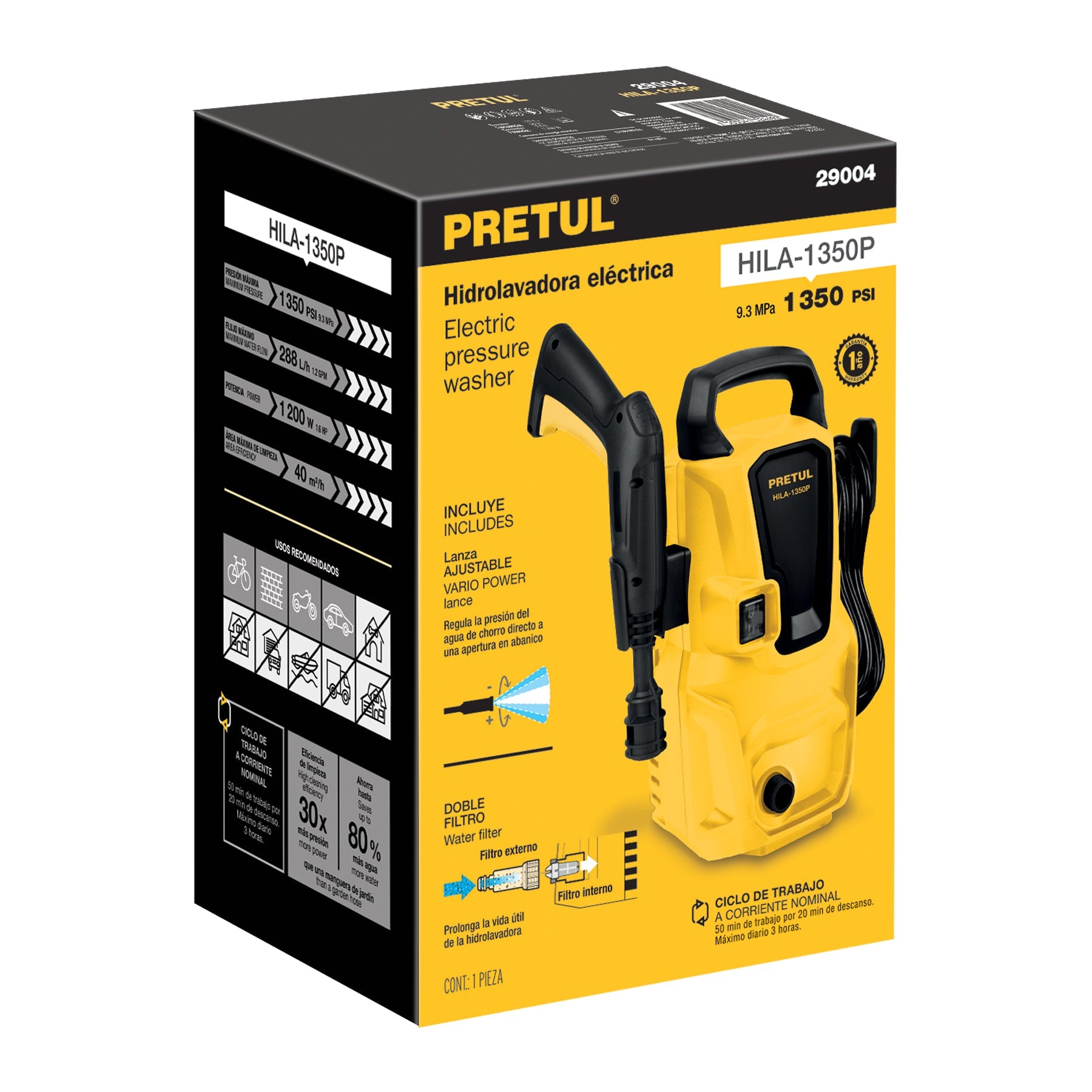 Hidrolavadora eléctrica 1350 PSI, Pretul