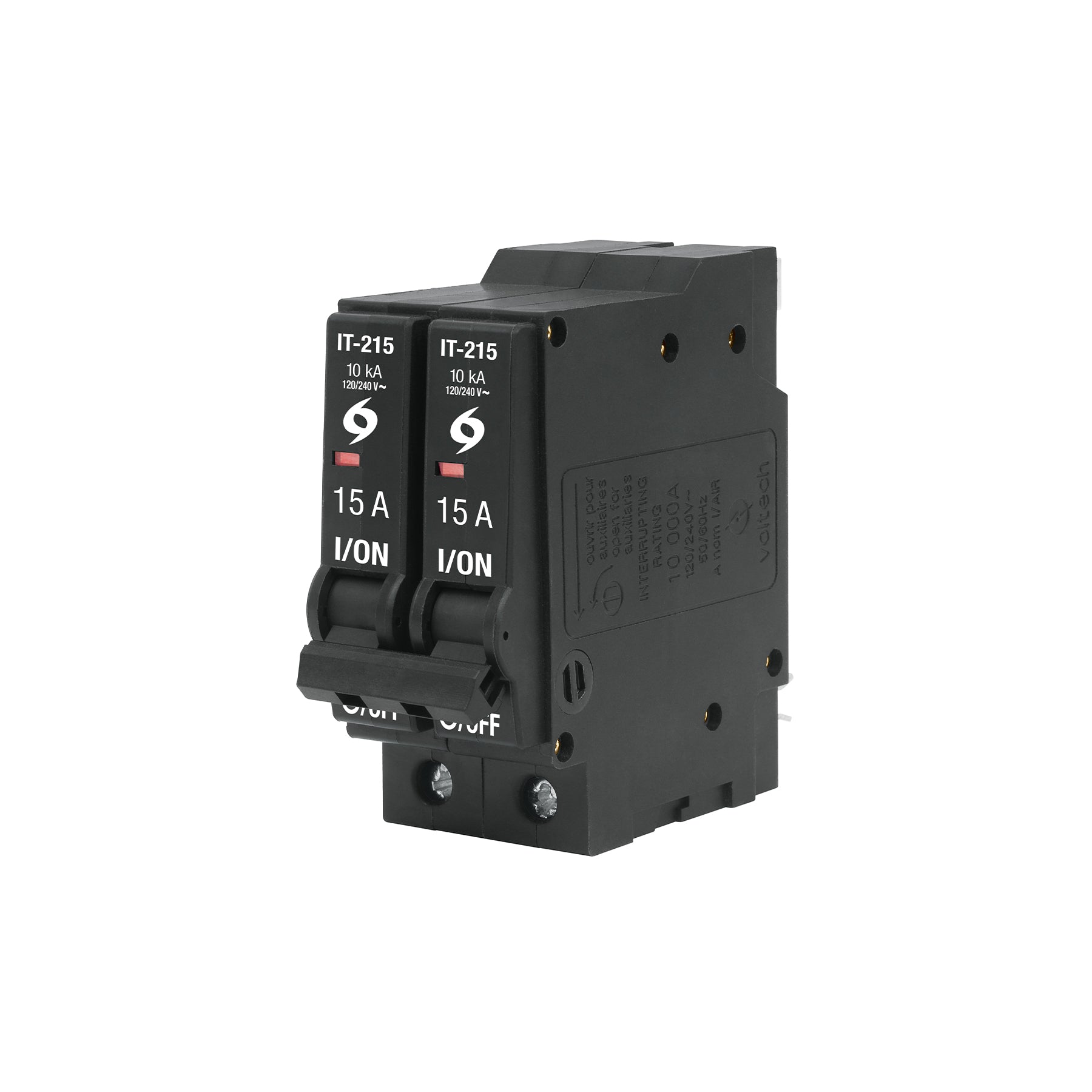 Interruptor de 2 polos 15A, enchufable, a granel, Volteck, IT-215G, 45876