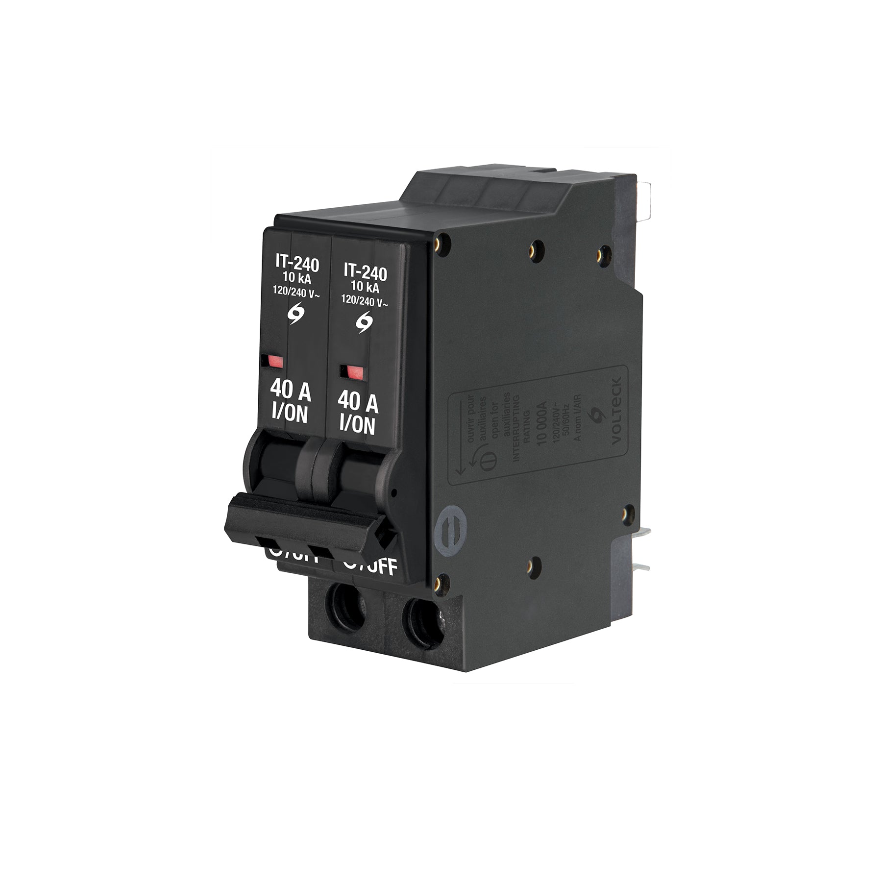 Interruptor de 2 polos 40A, enchufable, a granel, Volteck, IT-240G, 45879