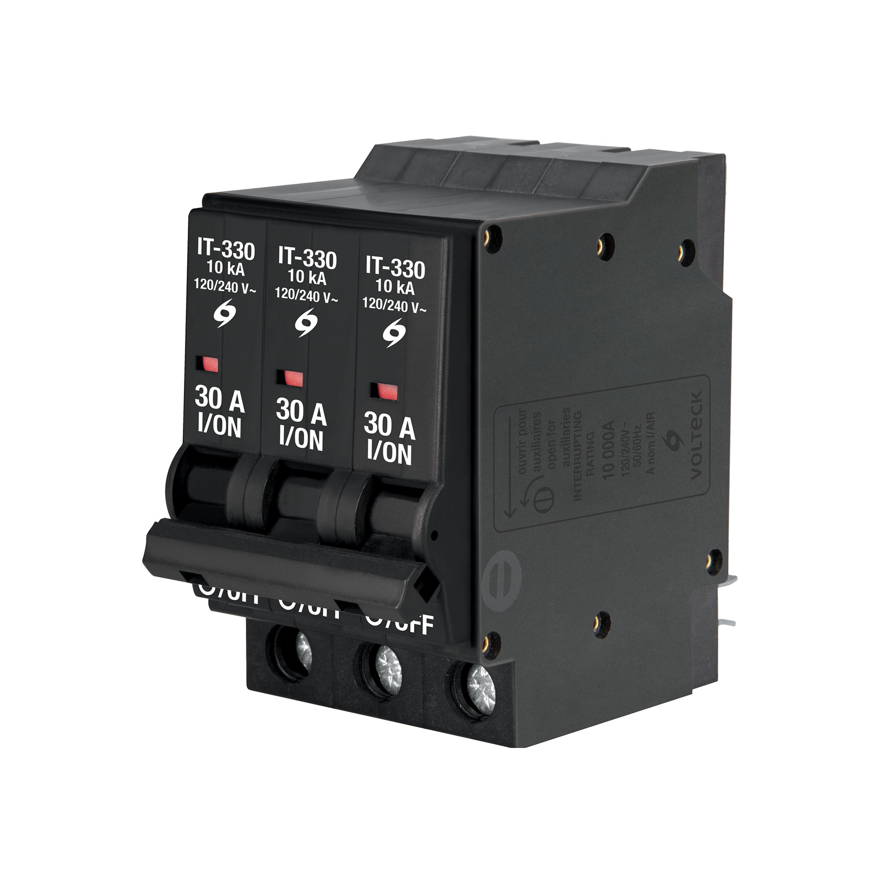 Interruptor de 3 polos 30A, enchufable, Volteck, IT-330, 47515
