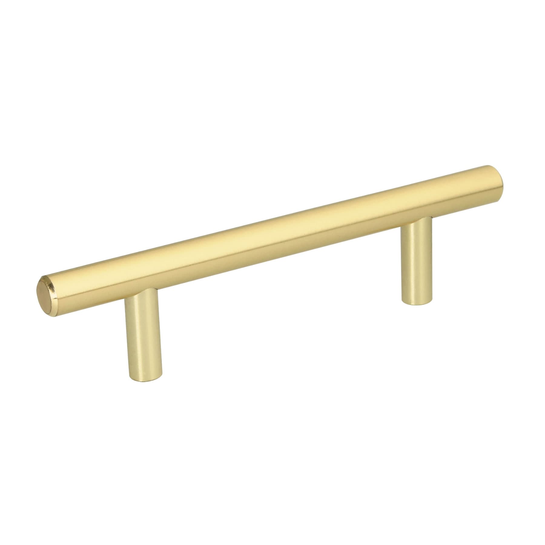 Jaladera de acero, 96mm, línea Cilindro, latón brillante, Hermex, JAL-0321, 43830