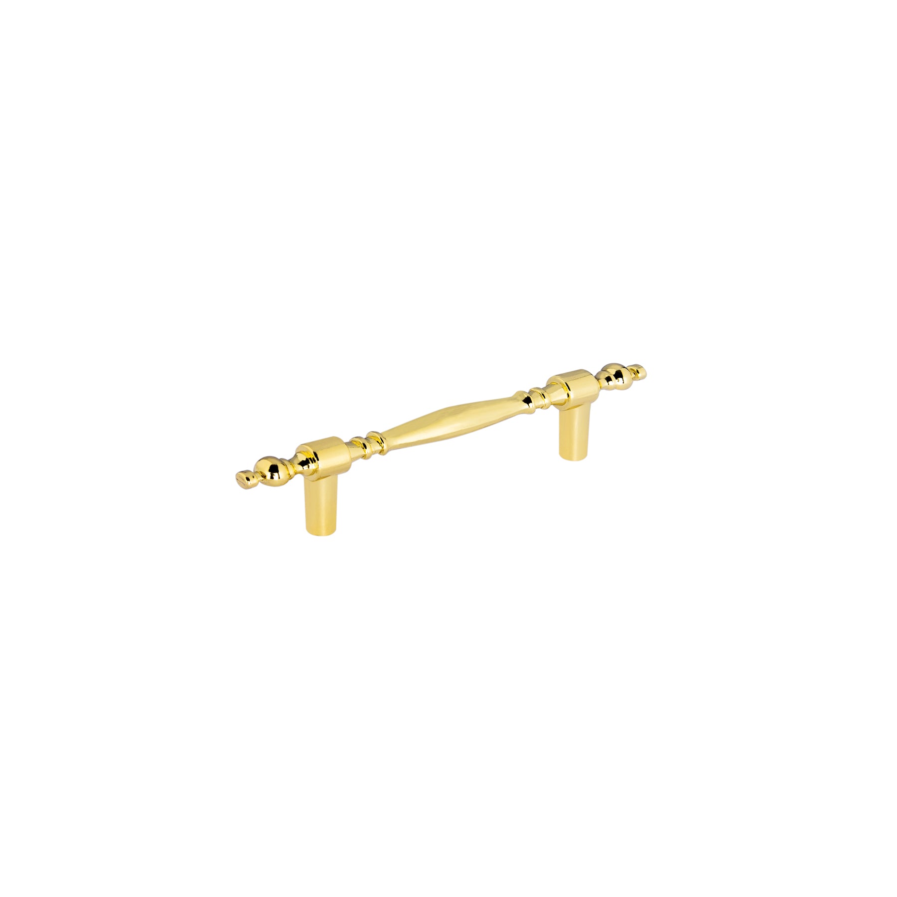 Jaladera metálica de 76mm estilo "Colonial", latón brillante, Hermex, JAL-0521, 43836